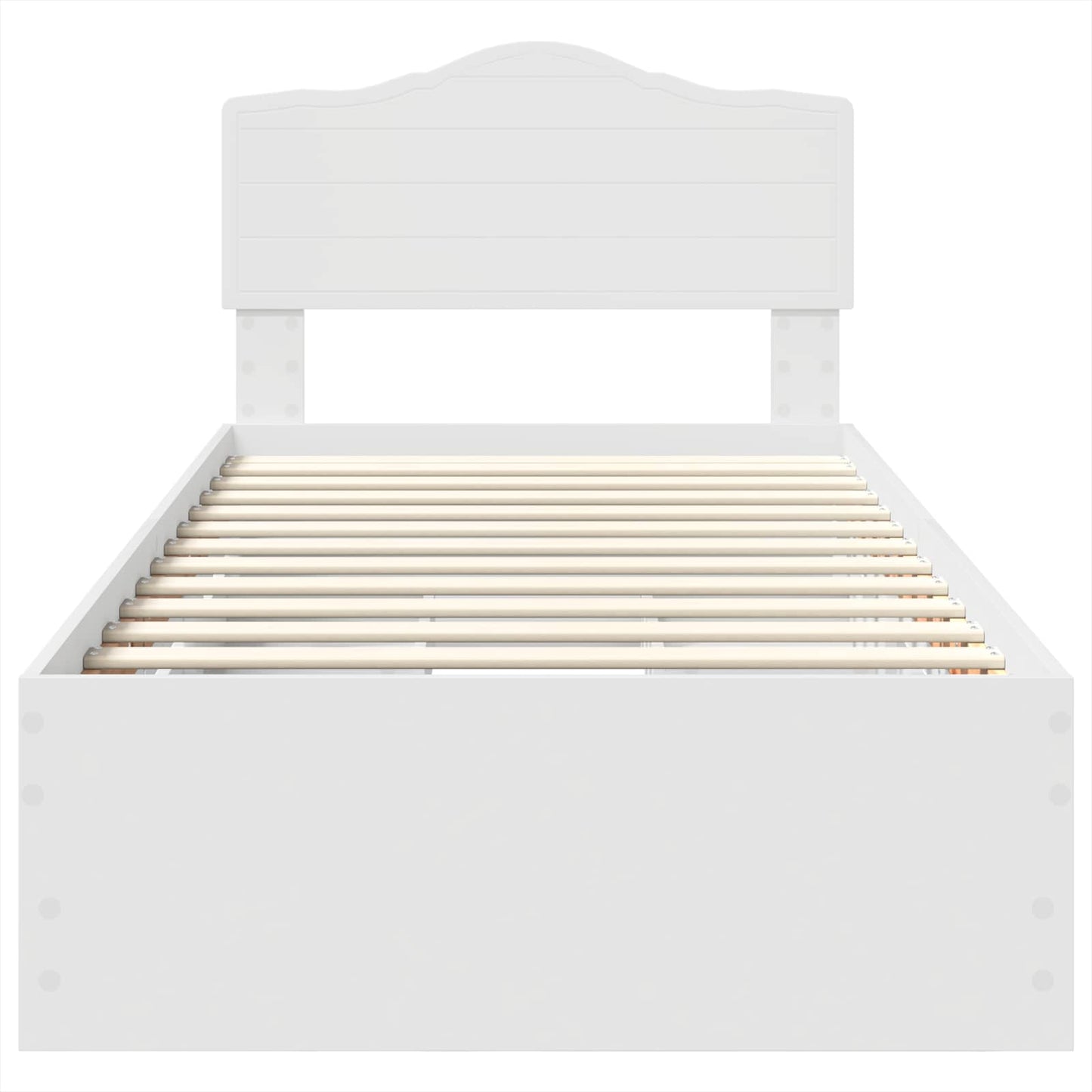 Bedframe met lade met hoofdeinde Wit 90 x 190 cm Ingenieurshout is nu te koop bij PeponiXL, paradijselijk wonen!