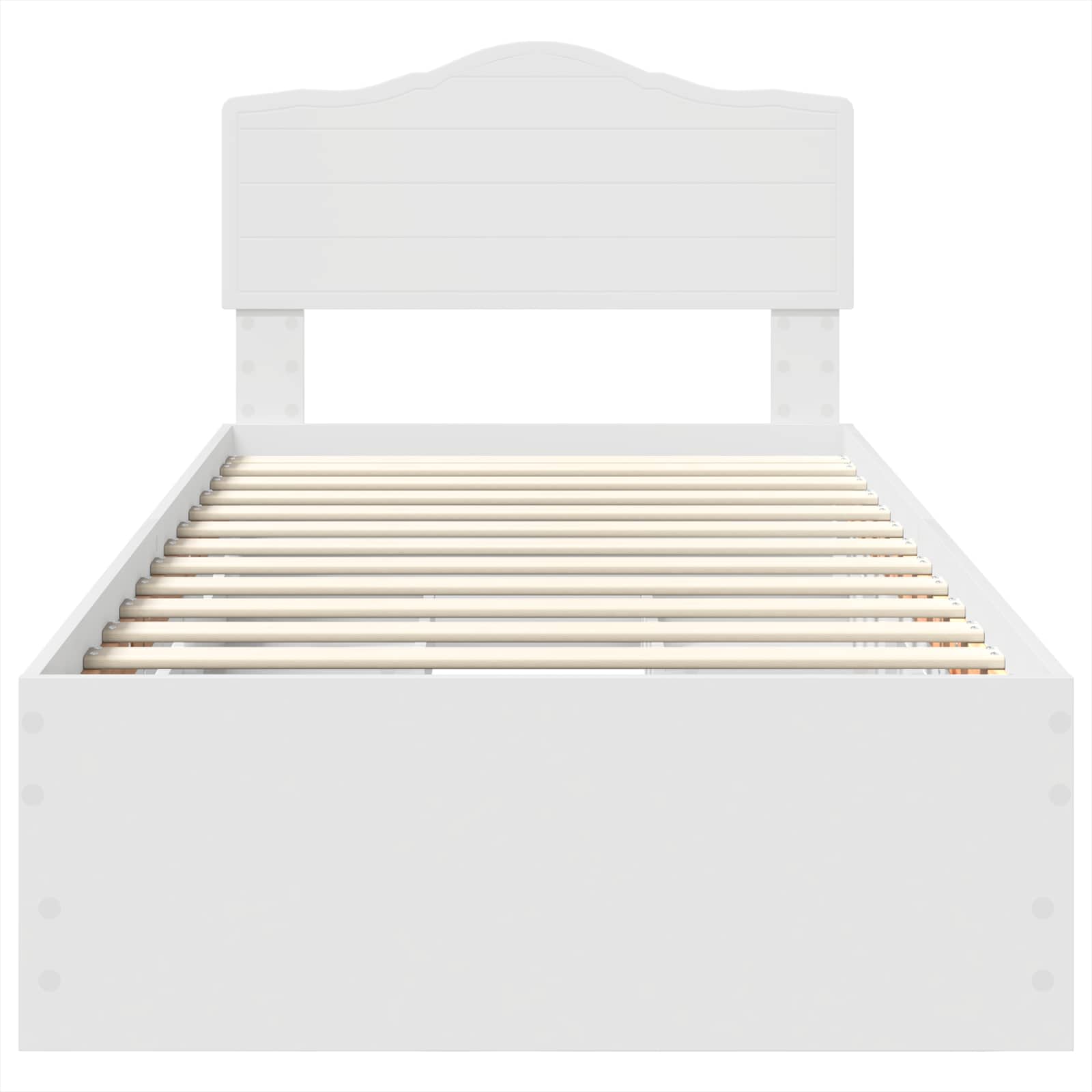 Bedframe met lade met hoofdeinde Wit 90 x 190 cm Ingenieurshout is nu te koop bij PeponiXL, paradijselijk wonen!