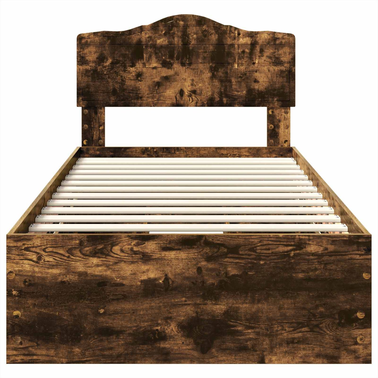 Bedframe met lade Gerookt eiken 75 x 190 cm Ingenieurshout is nu te koop bij PeponiXL, paradijselijk wonen!