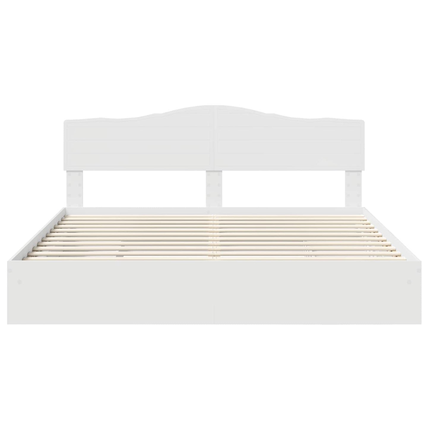 Opslag bed met hoofdeinde Wit 180 x 200 cm Bewerkt hout is nu te koop bij PeponiXL, paradijselijk wonen!