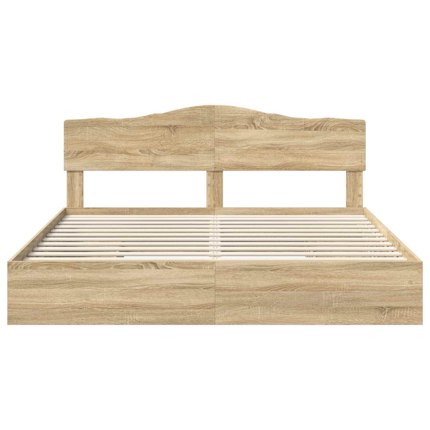 Opslag bed met lade Sonoma Eiken 180 x 200 cm Bewerkt hout is nu te koop bij PeponiXL, paradijselijk wonen!