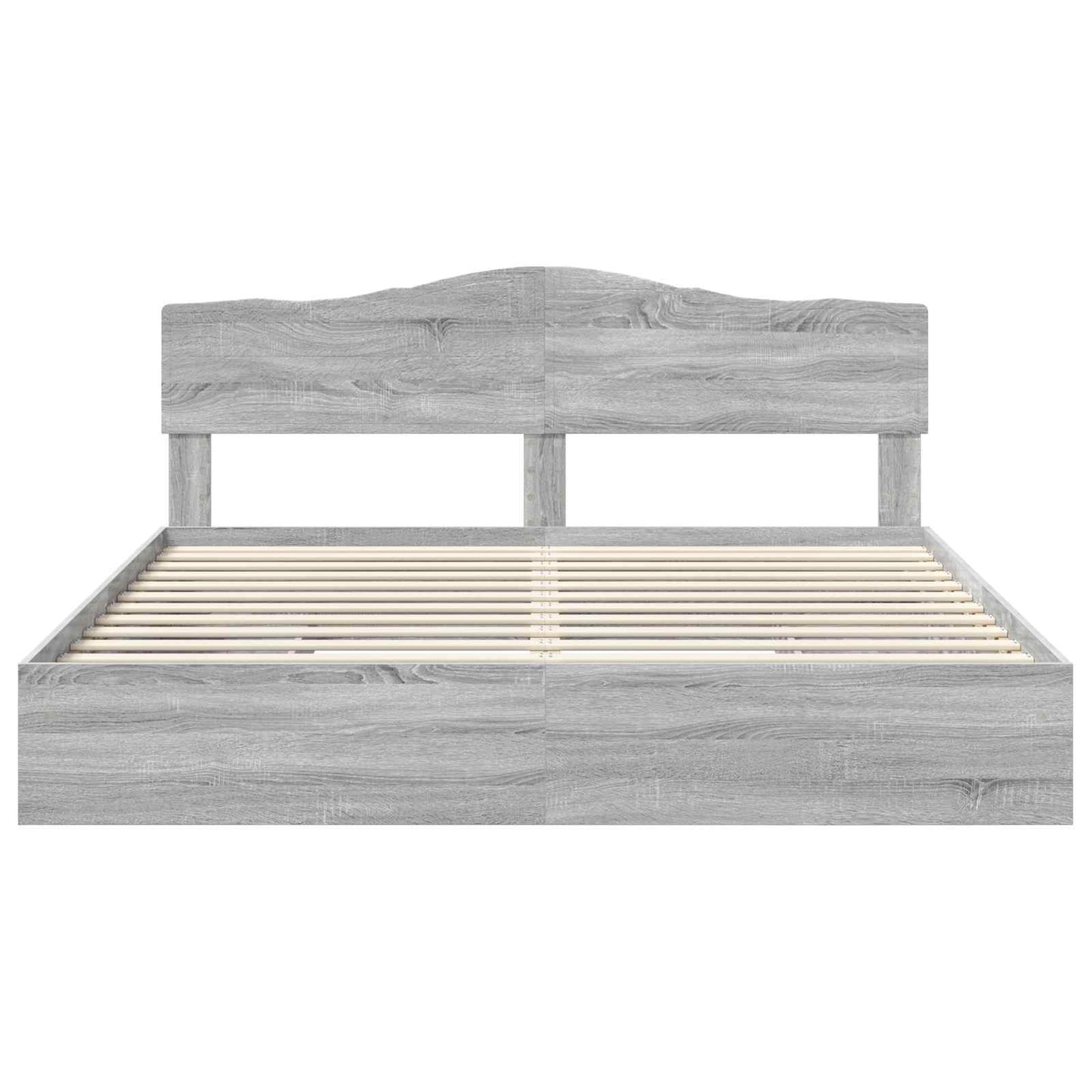 Opslag bed met lade Grijs Sonoma 180 x 200 cm Bewerkt hout is nu te koop bij PeponiXL, paradijselijk wonen!