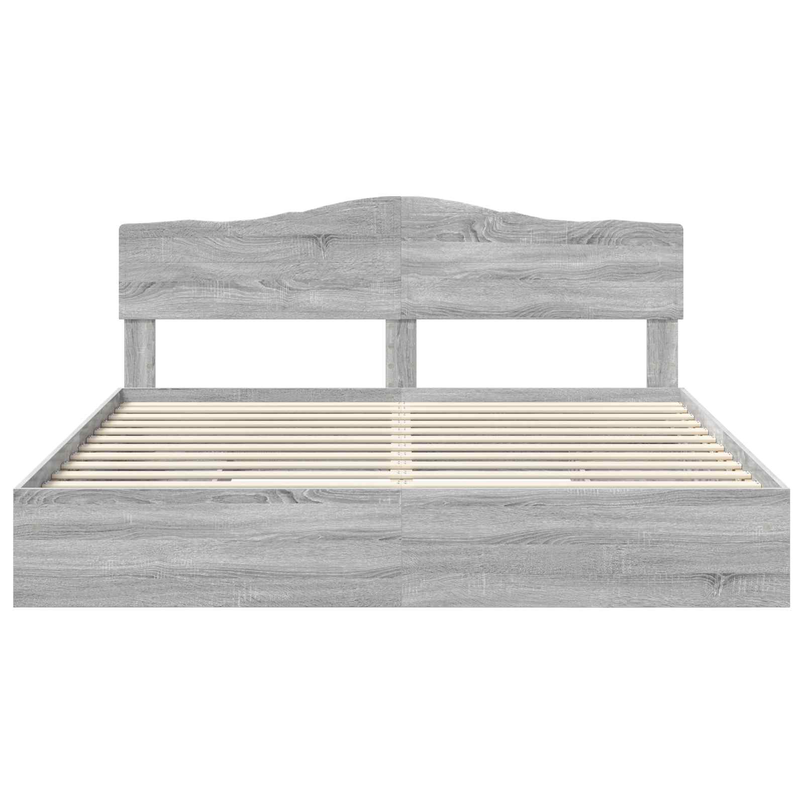 Opslag bed met lade Grijs Sonoma 180 x 200 cm Bewerkt hout is nu te koop bij PeponiXL, paradijselijk wonen!