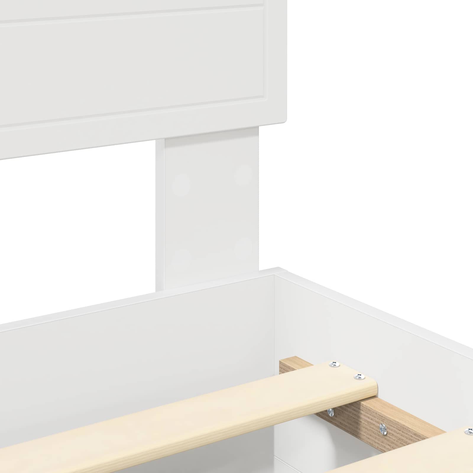 Bedframe met hoofdeinde met lade Wit 180 x 200 cm Bewerkt hout is nu te koop bij PeponiXL, paradijselijk wonen!