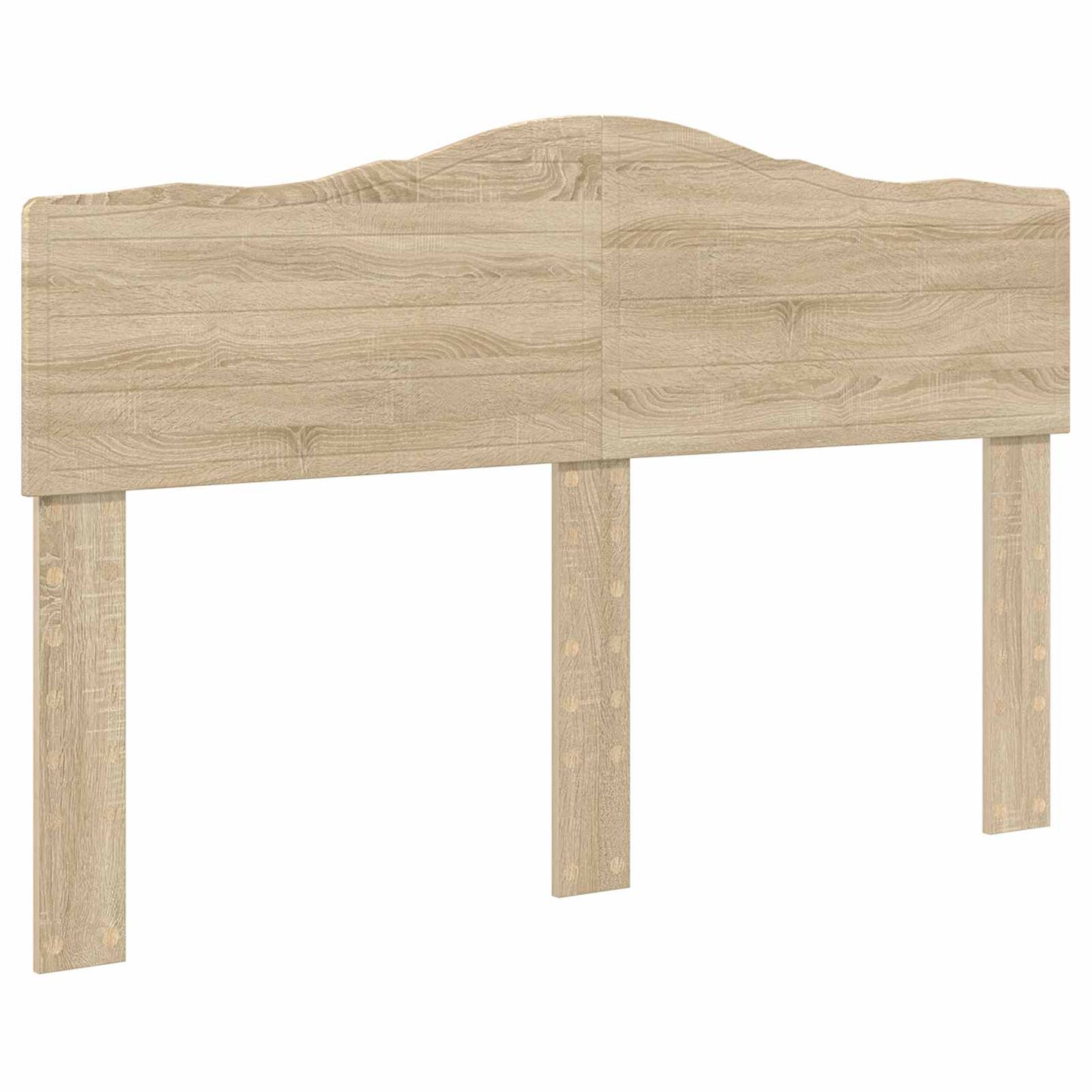 Bedframe met hoofdeinde Sonoma Eiken 140 x 190 cm Bewerkt hout is nu te koop bij PeponiXL, paradijselijk wonen!