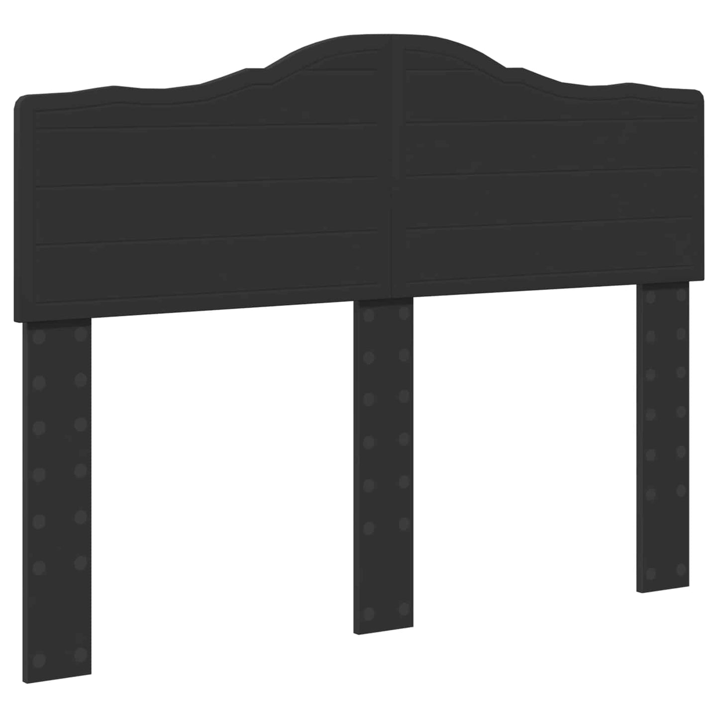 Bedframe met hoofdeinde Zwart 135 x 190 cm Bewerkt hout is nu te koop bij PeponiXL, paradijselijk wonen!
