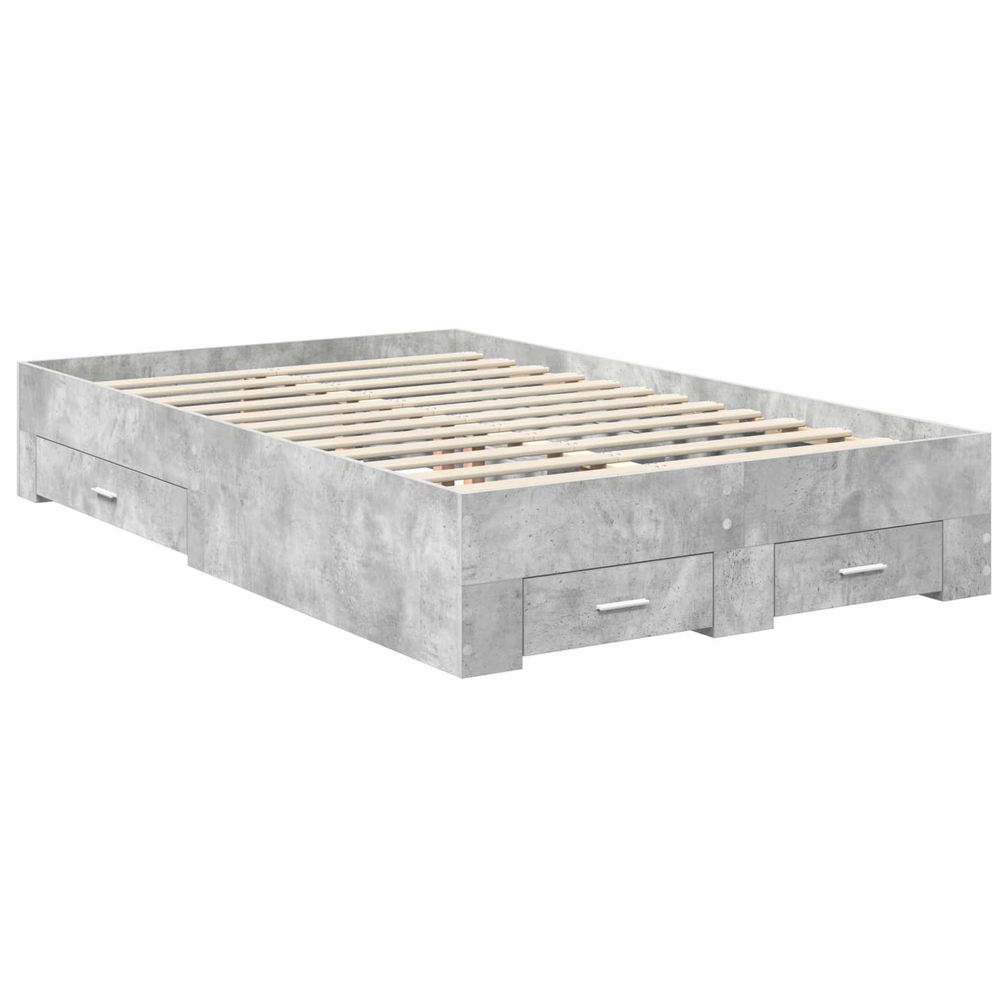 Bedframe met hoofdeinde Beton Grijs 120 x 190 cm Bewerkt hout is nu te koop bij PeponiXL, paradijselijk wonen!