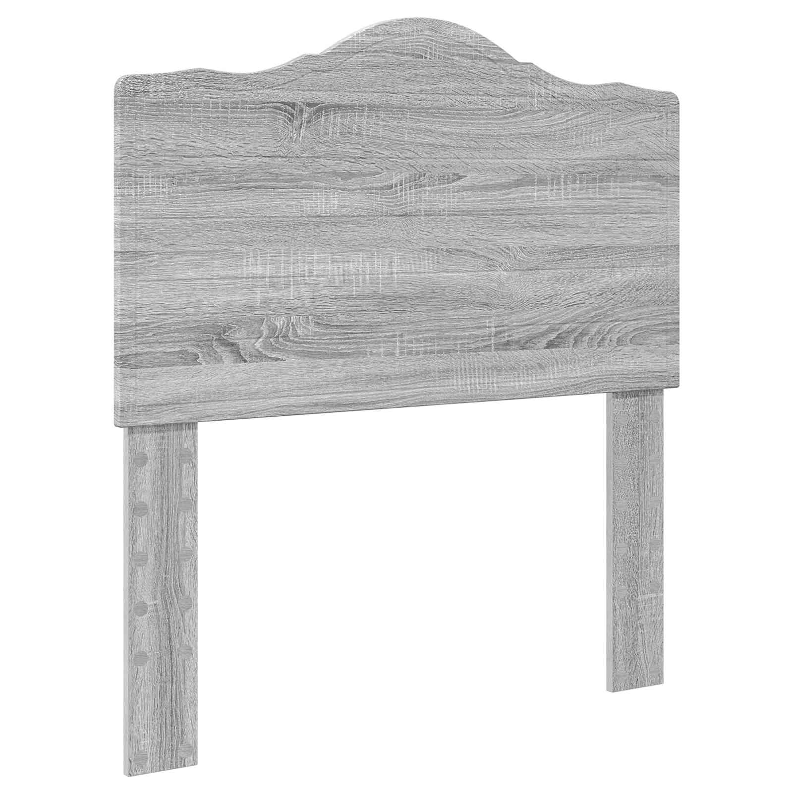 Bedframe met hoofdeinde Grijs Sonoma 90 x 190 cm Bewerkt hout is nu te koop bij PeponiXL, paradijselijk wonen!
