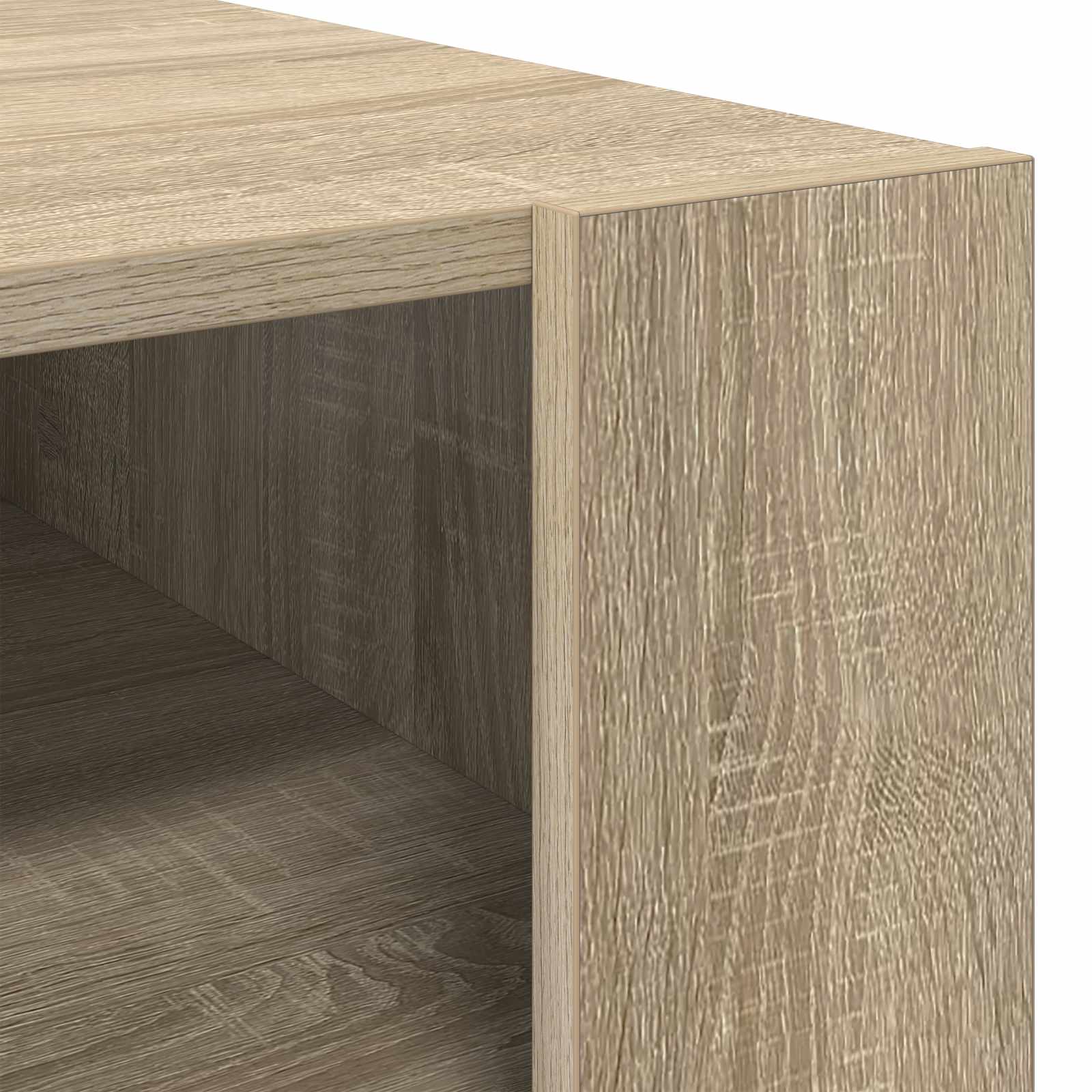 Salontafel met opslag Sonoma Eiken 92 x 53 x 45 cm Bewerkt hout is nu te koop bij PeponiXL, paradijselijk wonen!