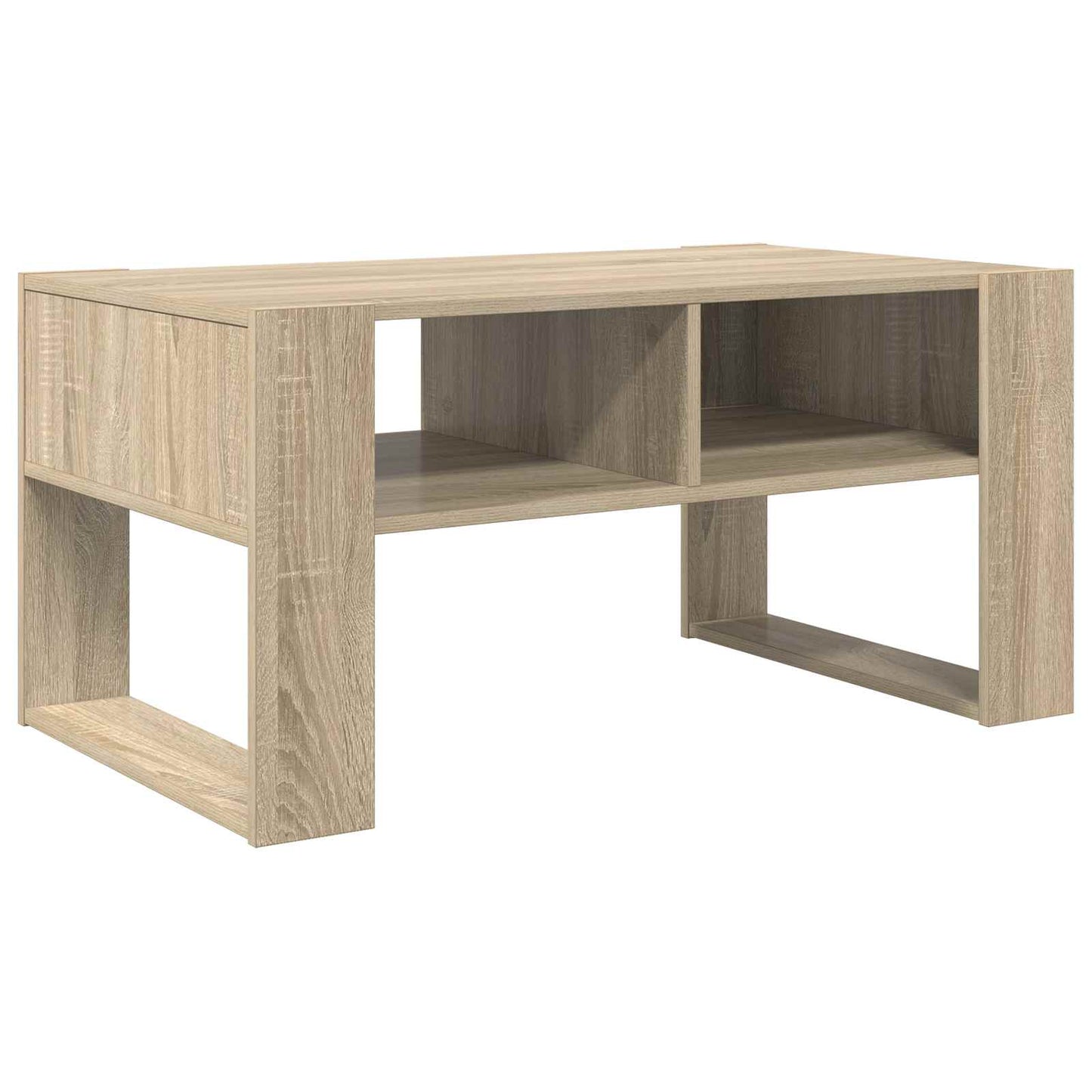 Salontafel met opslag Sonoma Eiken 92 x 53 x 45 cm Bewerkt hout is nu te koop bij PeponiXL, paradijselijk wonen!