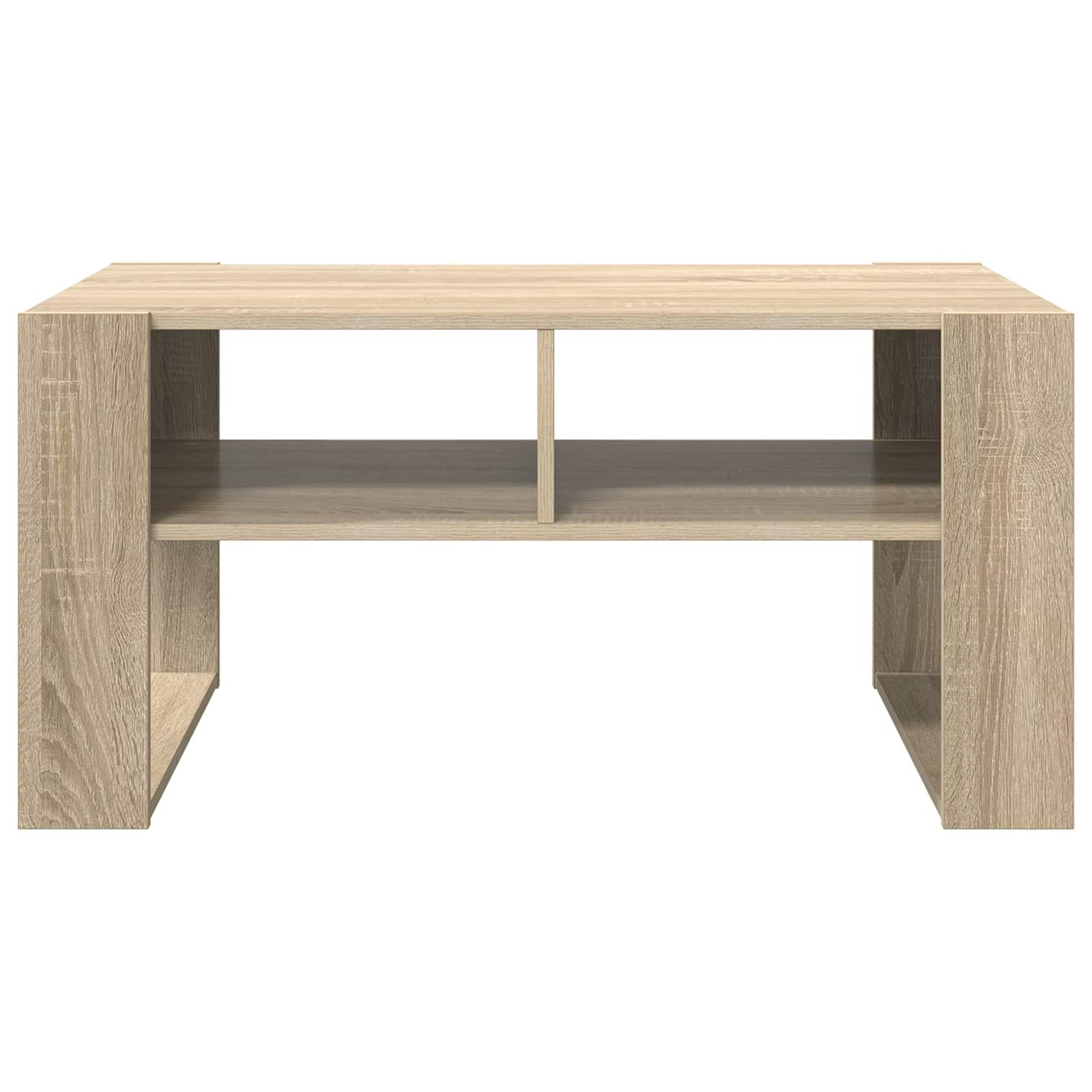 Salontafel met opslag Sonoma Eiken 92 x 53 x 45 cm Bewerkt hout is nu te koop bij PeponiXL, paradijselijk wonen!