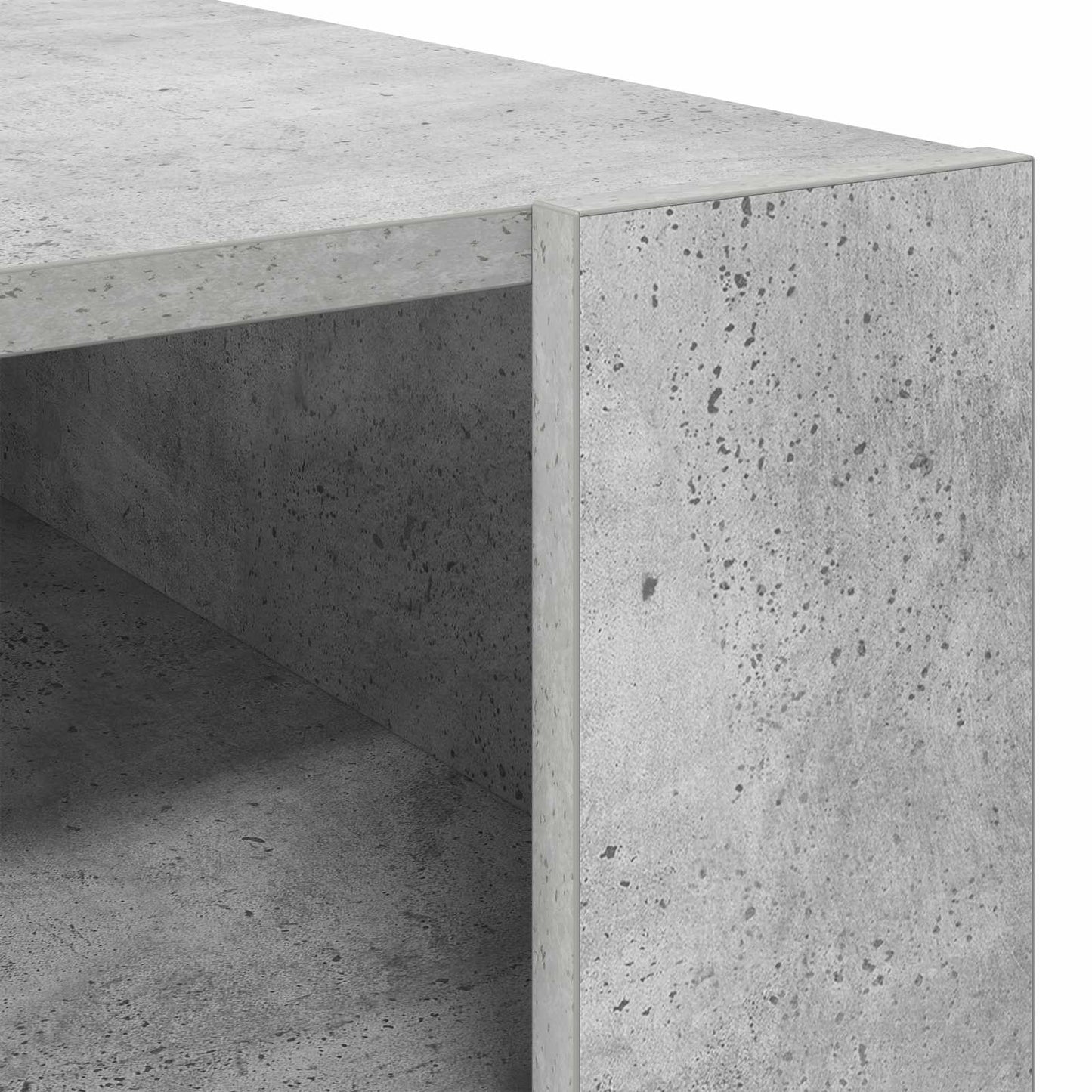 Salontafel met opslag Beton Grijs 92 x 53 x 45 cm Bewerkt hout is nu te koop bij PeponiXL, paradijselijk wonen!
