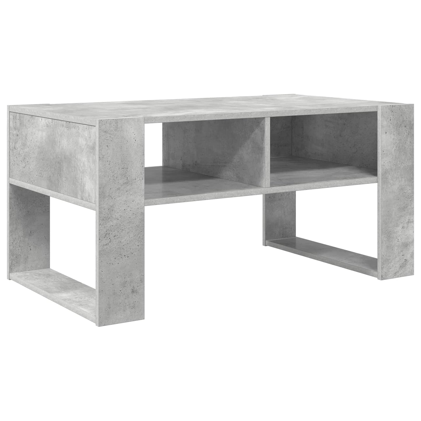 Salontafel met opslag Beton Grijs 92 x 53 x 45 cm Bewerkt hout is nu te koop bij PeponiXL, paradijselijk wonen!