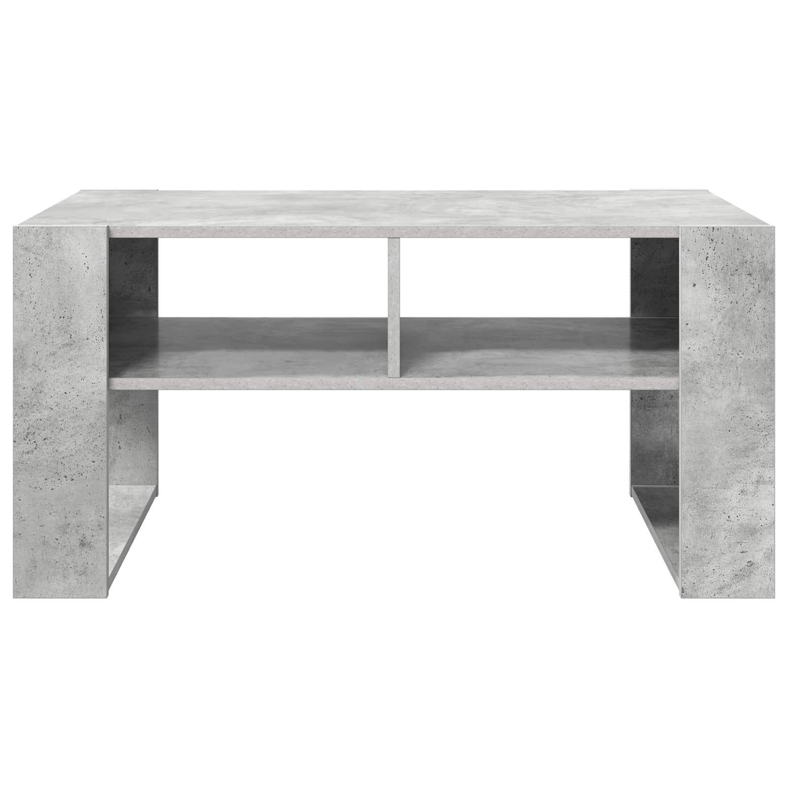 Salontafel met opslag Beton Grijs 92 x 53 x 45 cm Bewerkt hout is nu te koop bij PeponiXL, paradijselijk wonen!