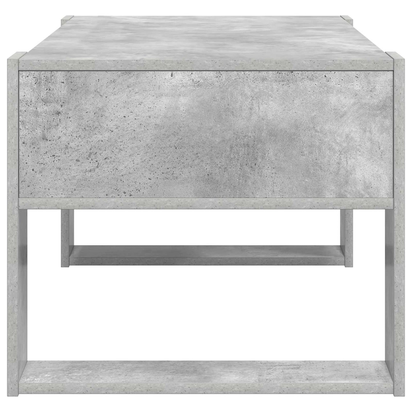 Salontafel met opslag Beton Grijs 92 x 53 x 45 cm Bewerkt hout is nu te koop bij PeponiXL, paradijselijk wonen!