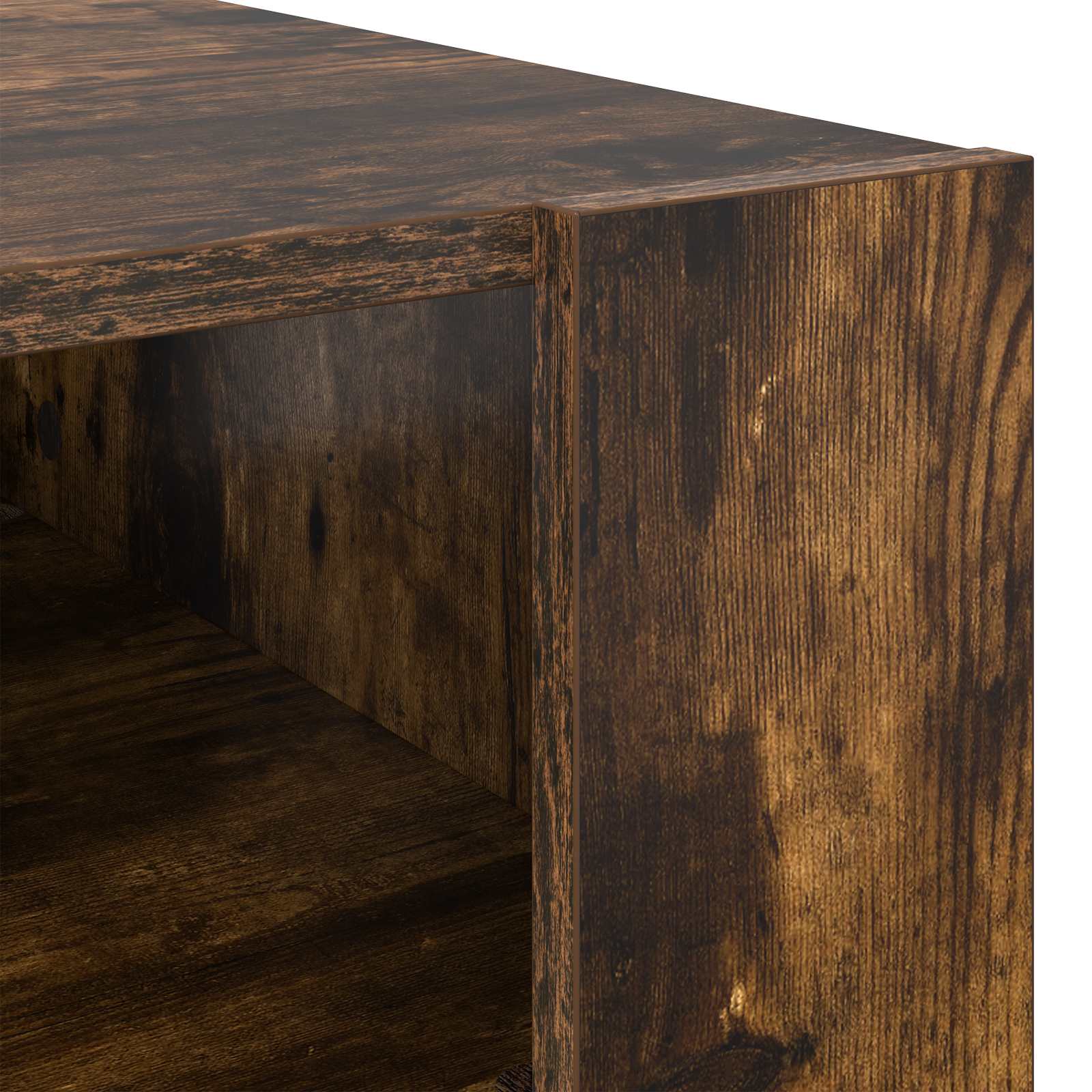 Salontafel Gerookt eiken 92 x 53 x 45 cm Bewerkt hout is nu te koop bij PeponiXL, paradijselijk wonen!