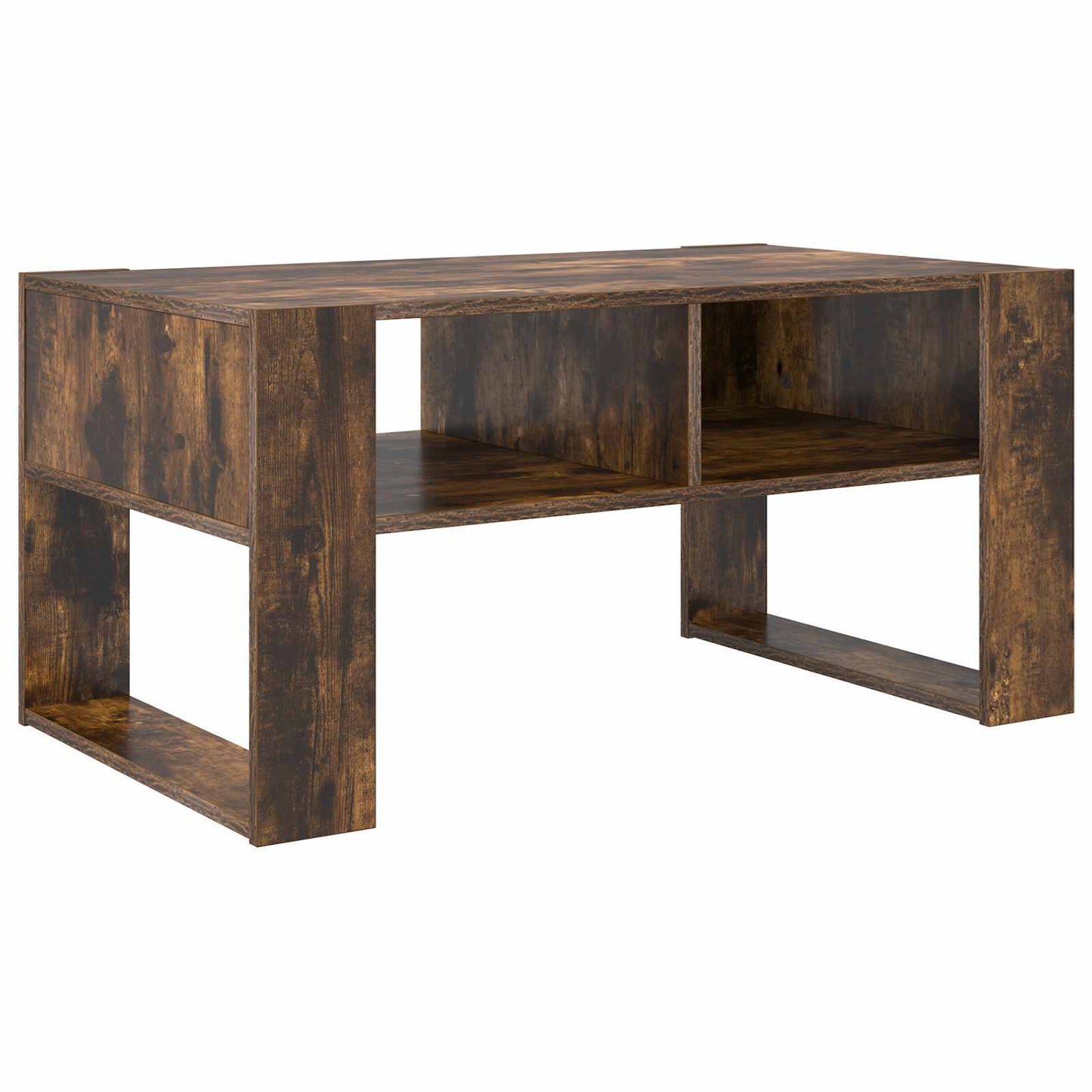 Salontafel Gerookt eiken 92 x 53 x 45 cm Bewerkt hout is nu te koop bij PeponiXL, paradijselijk wonen!