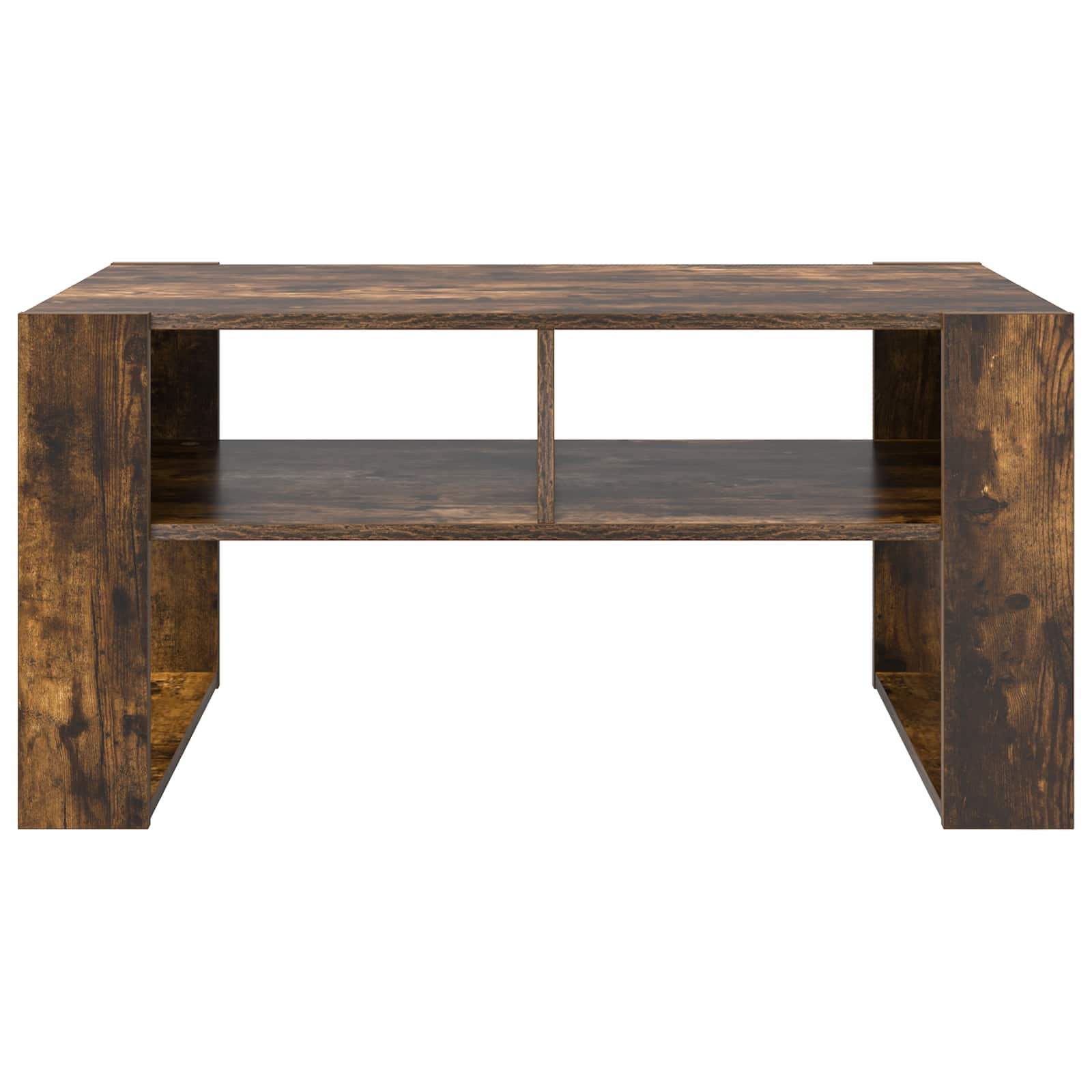 Salontafel Gerookt eiken 92 x 53 x 45 cm Bewerkt hout is nu te koop bij PeponiXL, paradijselijk wonen!