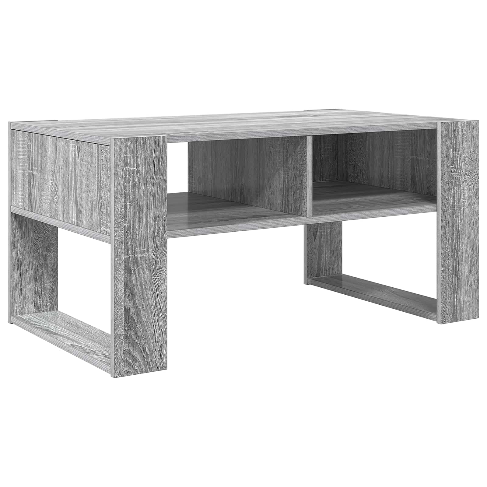Salontafel met opslag Grijs Sonoma 92 x 53 x 45 cm Bewerkt hout is nu te koop bij PeponiXL, paradijselijk wonen!