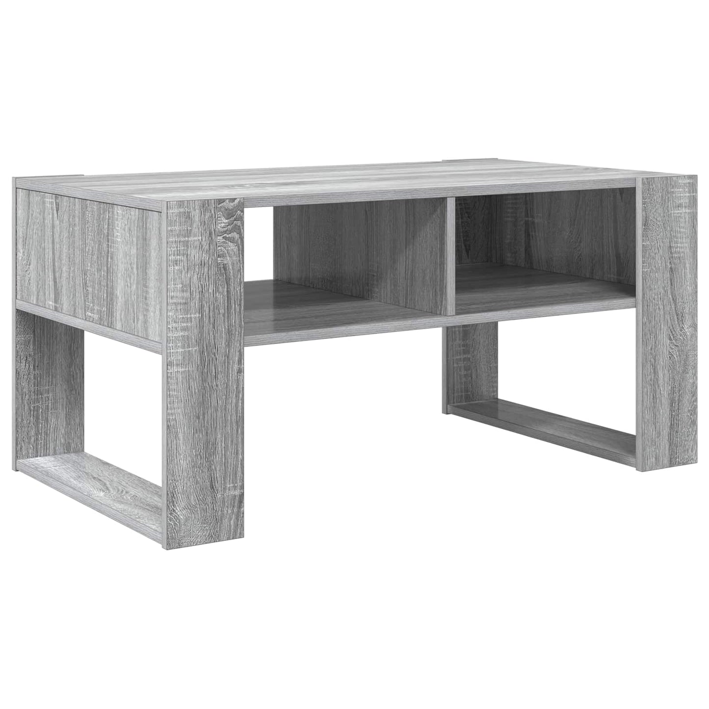Salontafel met opslag Grijs Sonoma 92 x 53 x 45 cm Bewerkt hout is nu te koop bij PeponiXL, paradijselijk wonen!