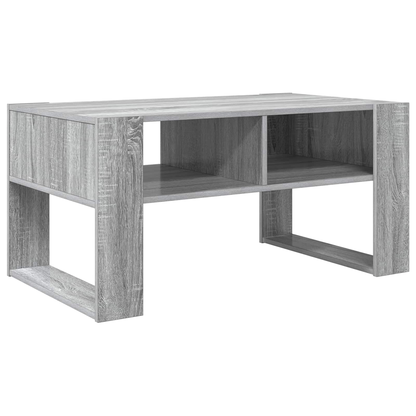 Salontafel met opslag Grijs Sonoma 92 x 53 x 45 cm Bewerkt hout is nu te koop bij PeponiXL, paradijselijk wonen!