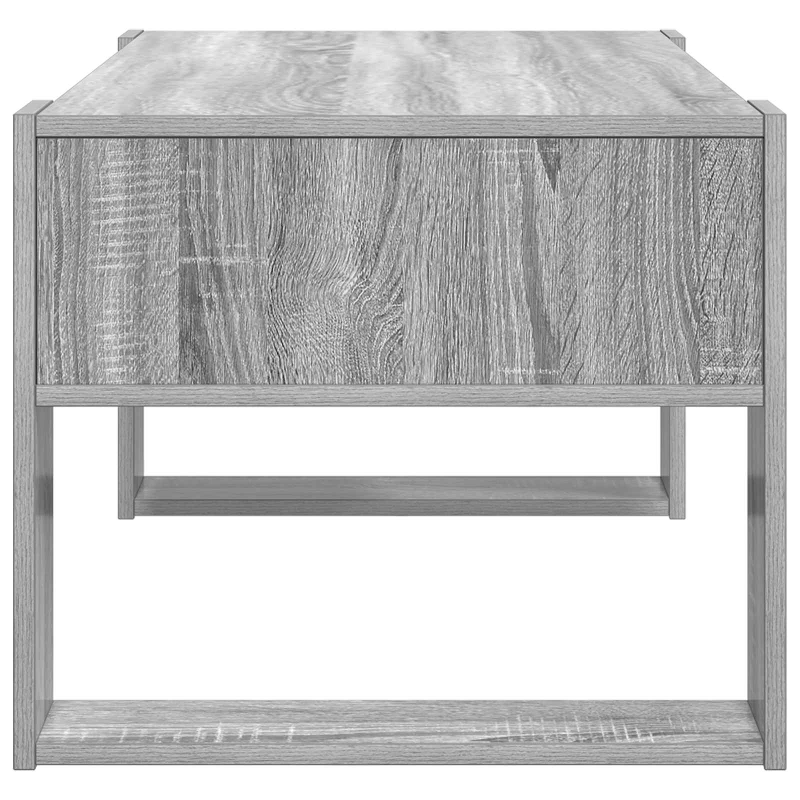 Salontafel met opslag Grijs Sonoma 92 x 53 x 45 cm Bewerkt hout is nu te koop bij PeponiXL, paradijselijk wonen!