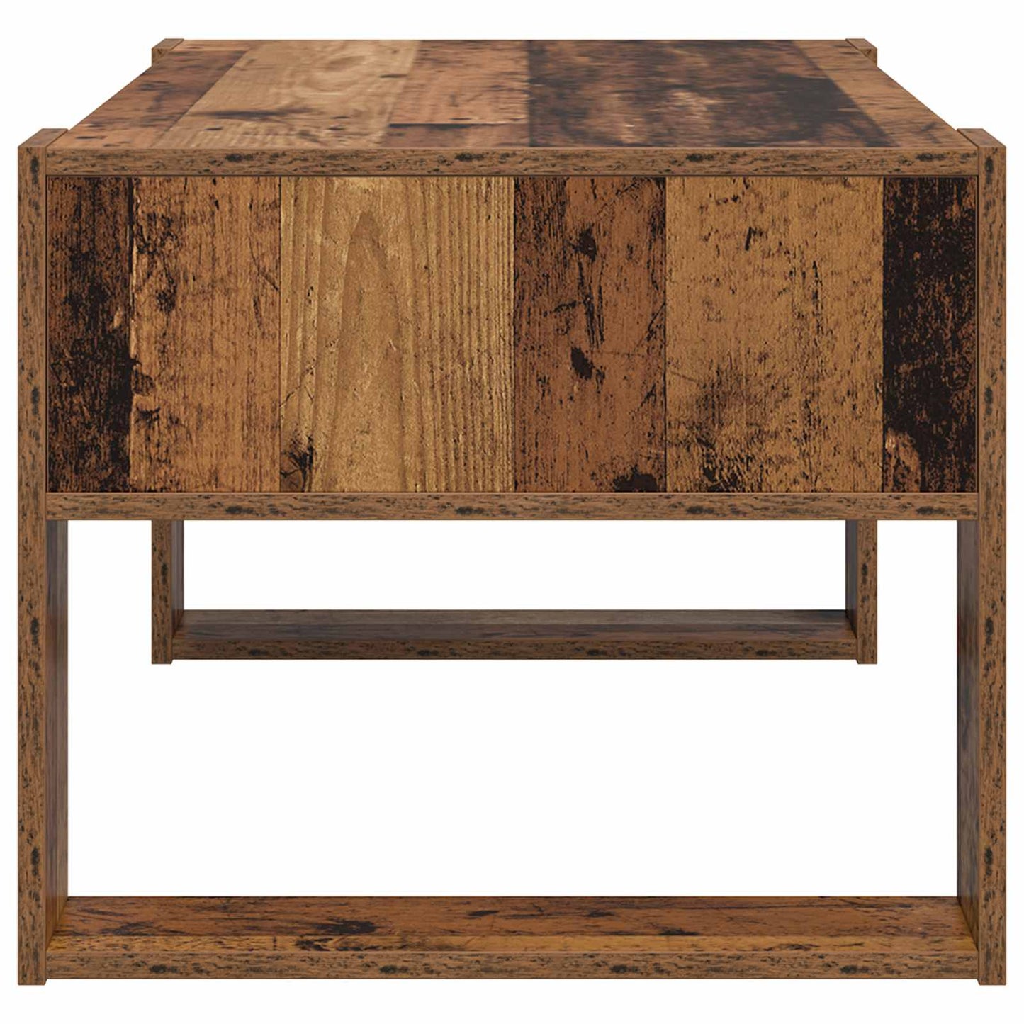 Salontafel met opslag Oudhout 92 x 53 x 45 cm Bewerkt hout is nu te koop bij PeponiXL, paradijselijk wonen!