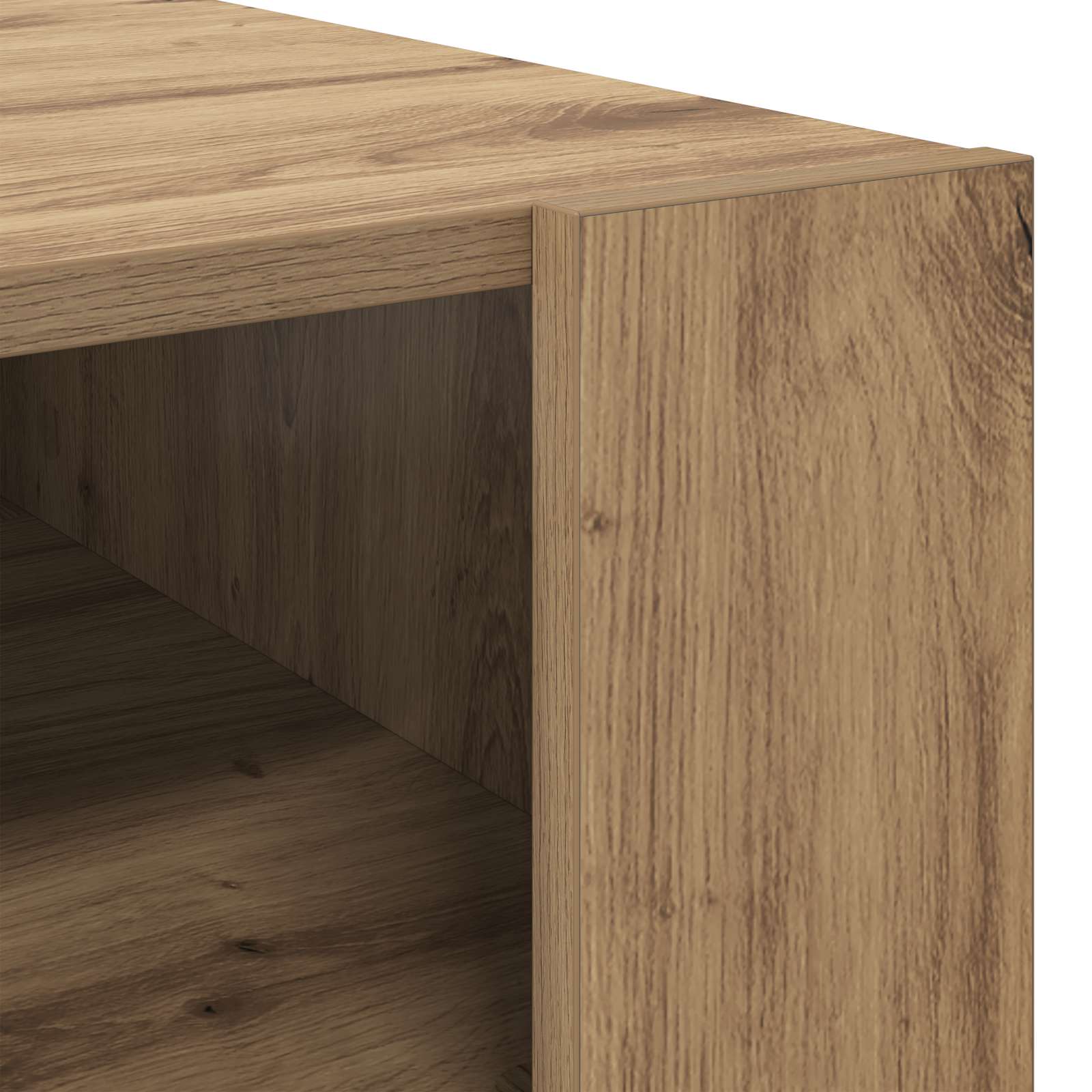 Salontafel Artisan Eiken 92 x 53 x 45 cm Bewerkt hout is nu te koop bij PeponiXL, paradijselijk wonen!