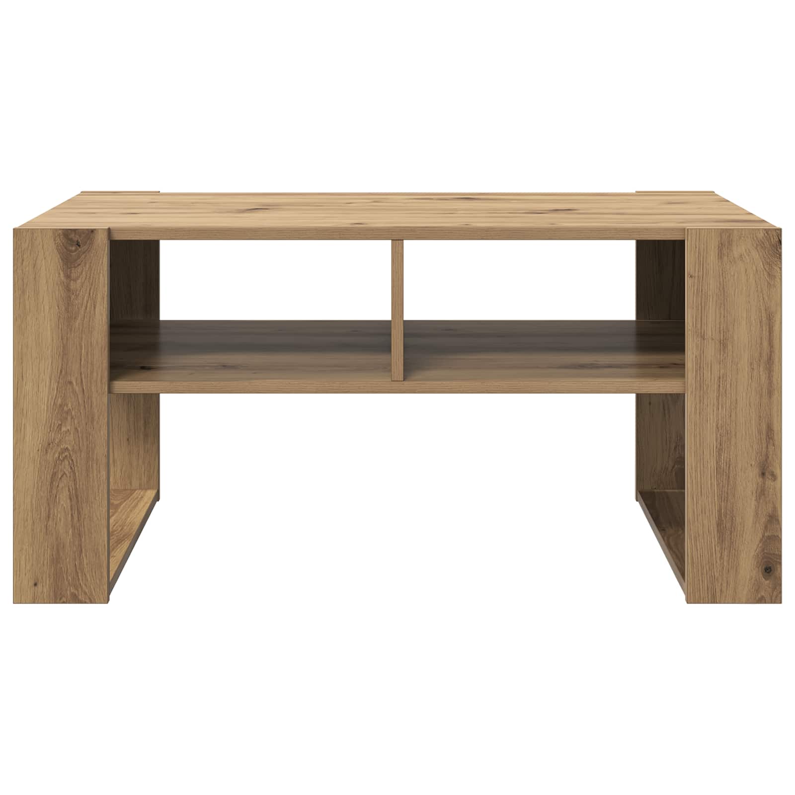 Salontafel Artisan Eiken 92 x 53 x 45 cm Bewerkt hout is nu te koop bij PeponiXL, paradijselijk wonen!