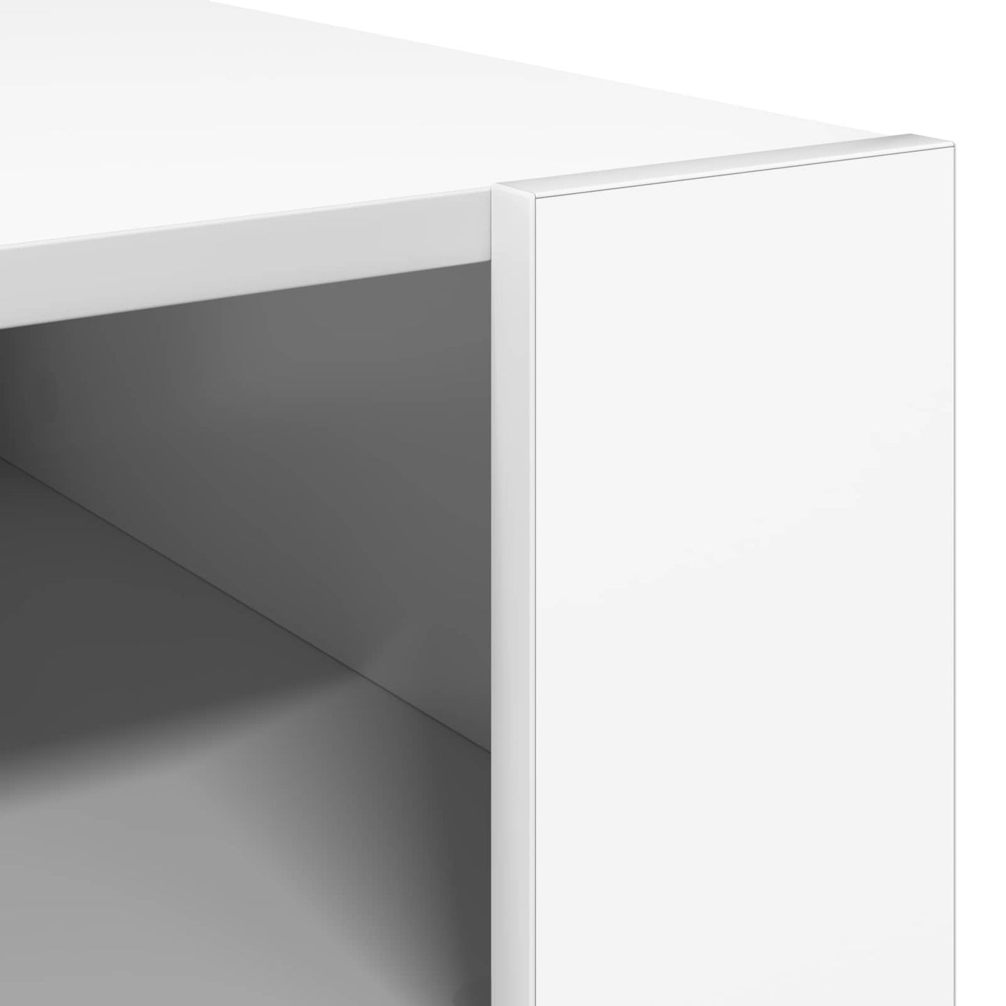 Salontafel met opslag Wit 66 x 53 x 45 cm Bewerkt hout is nu te koop bij PeponiXL, paradijselijk wonen!