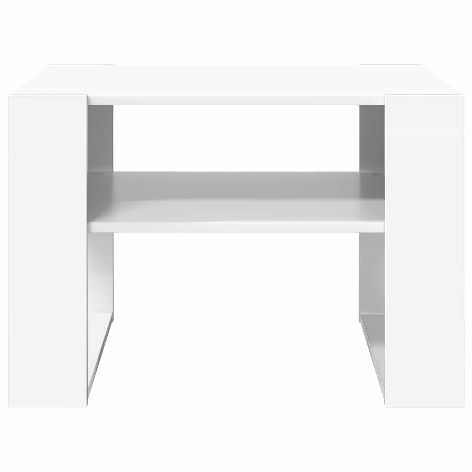 Salontafel met opslag Wit 66 x 53 x 45 cm Bewerkt hout is nu te koop bij PeponiXL, paradijselijk wonen!