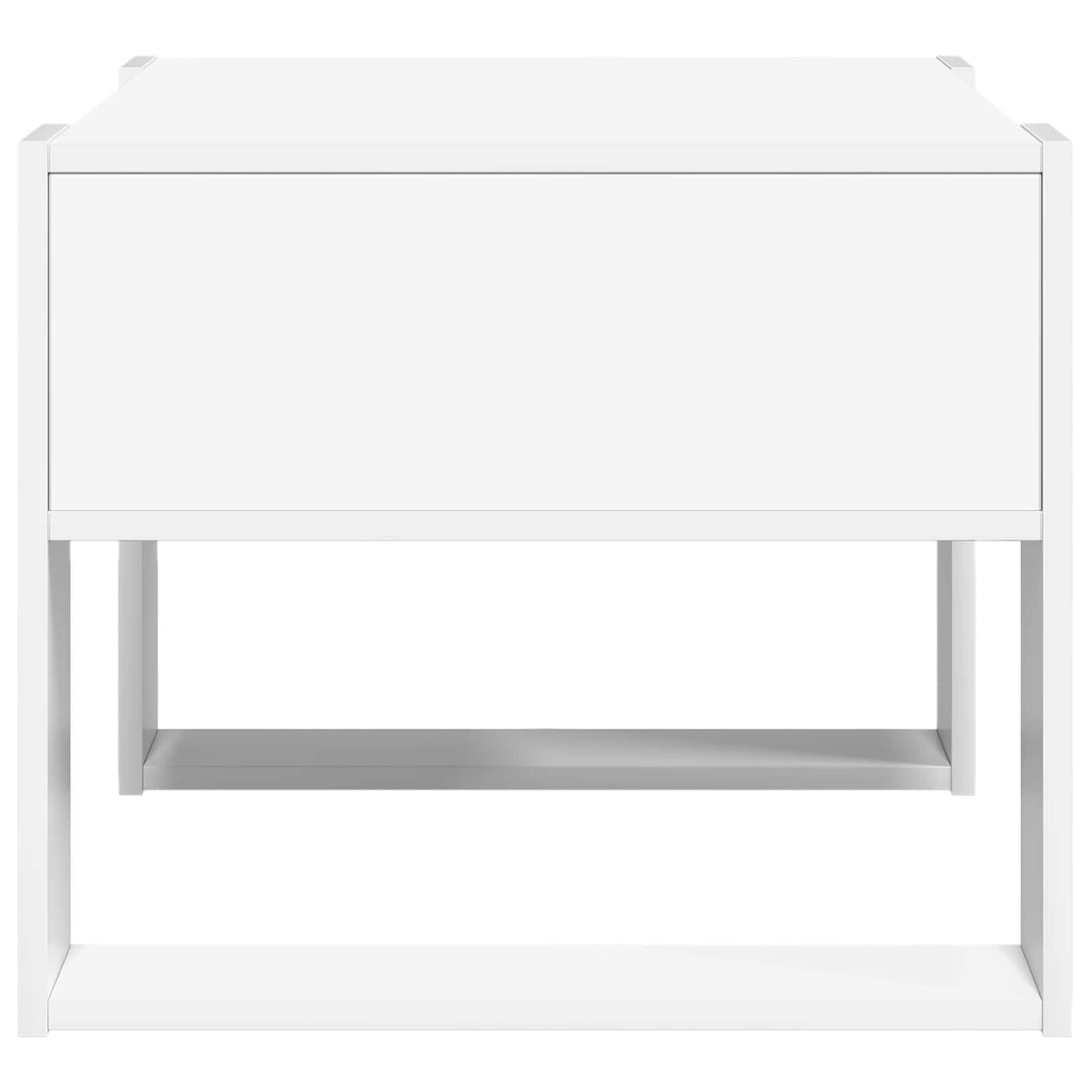 Salontafel met opslag Wit 66 x 53 x 45 cm Bewerkt hout is nu te koop bij PeponiXL, paradijselijk wonen!