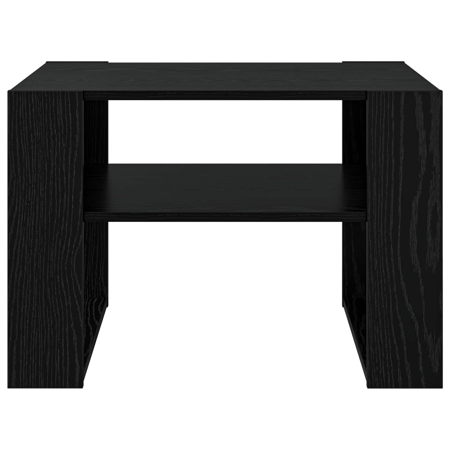 Salontafel met opslag Zwart Eiken 66 x 53 x 45 cm Bewerkt hout is nu te koop bij PeponiXL, paradijselijk wonen!