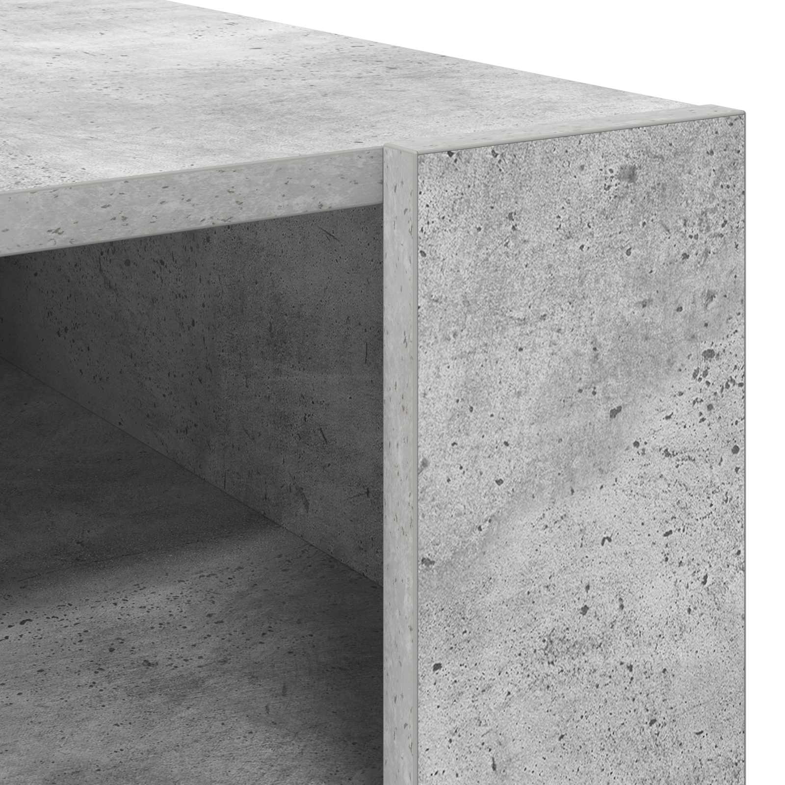 Salontafel met opslag Beton Grijs 66 x 53 x 45 cm Bewerkt hout is nu te koop bij PeponiXL, paradijselijk wonen!