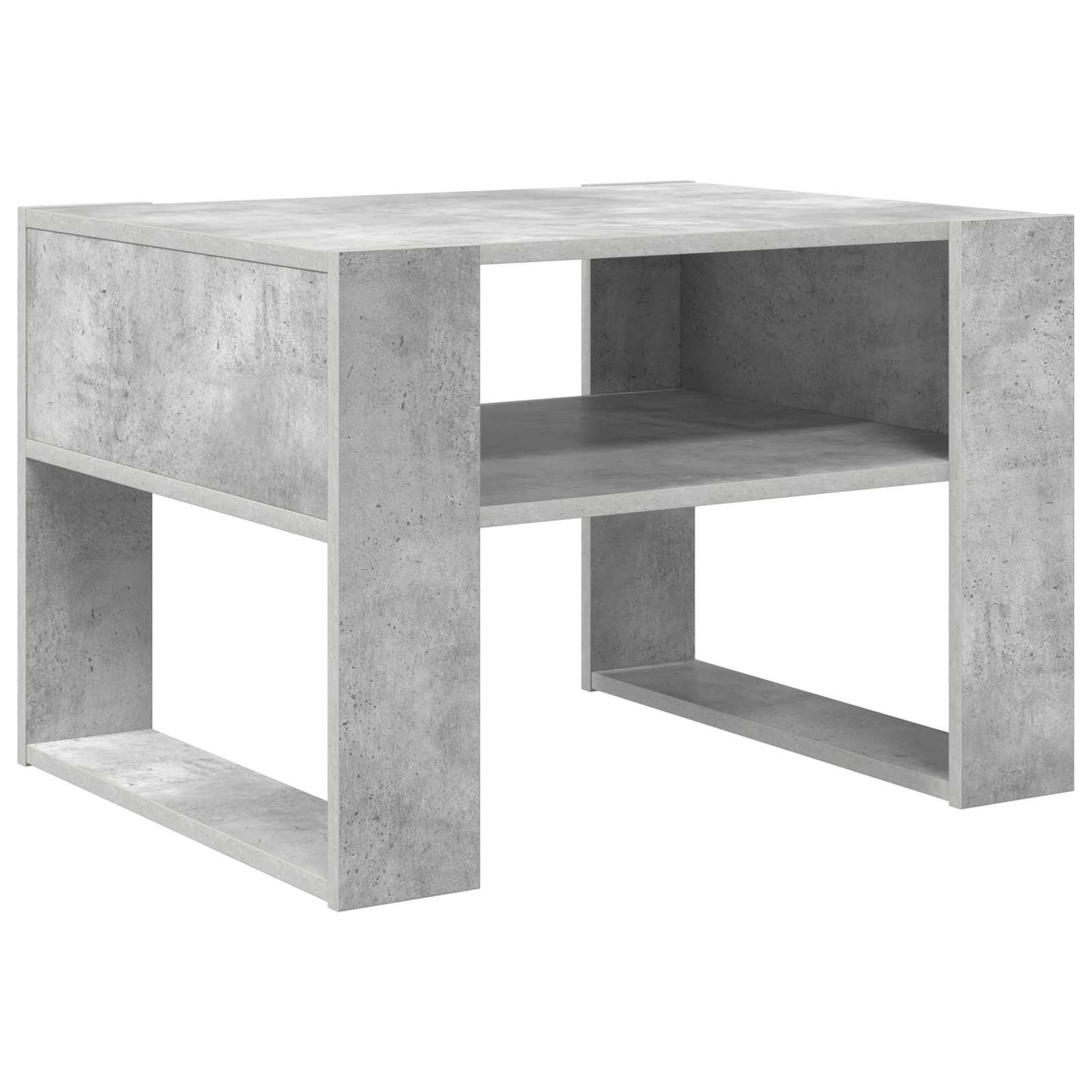 Salontafel met opslag Beton Grijs 66 x 53 x 45 cm Bewerkt hout is nu te koop bij PeponiXL, paradijselijk wonen!