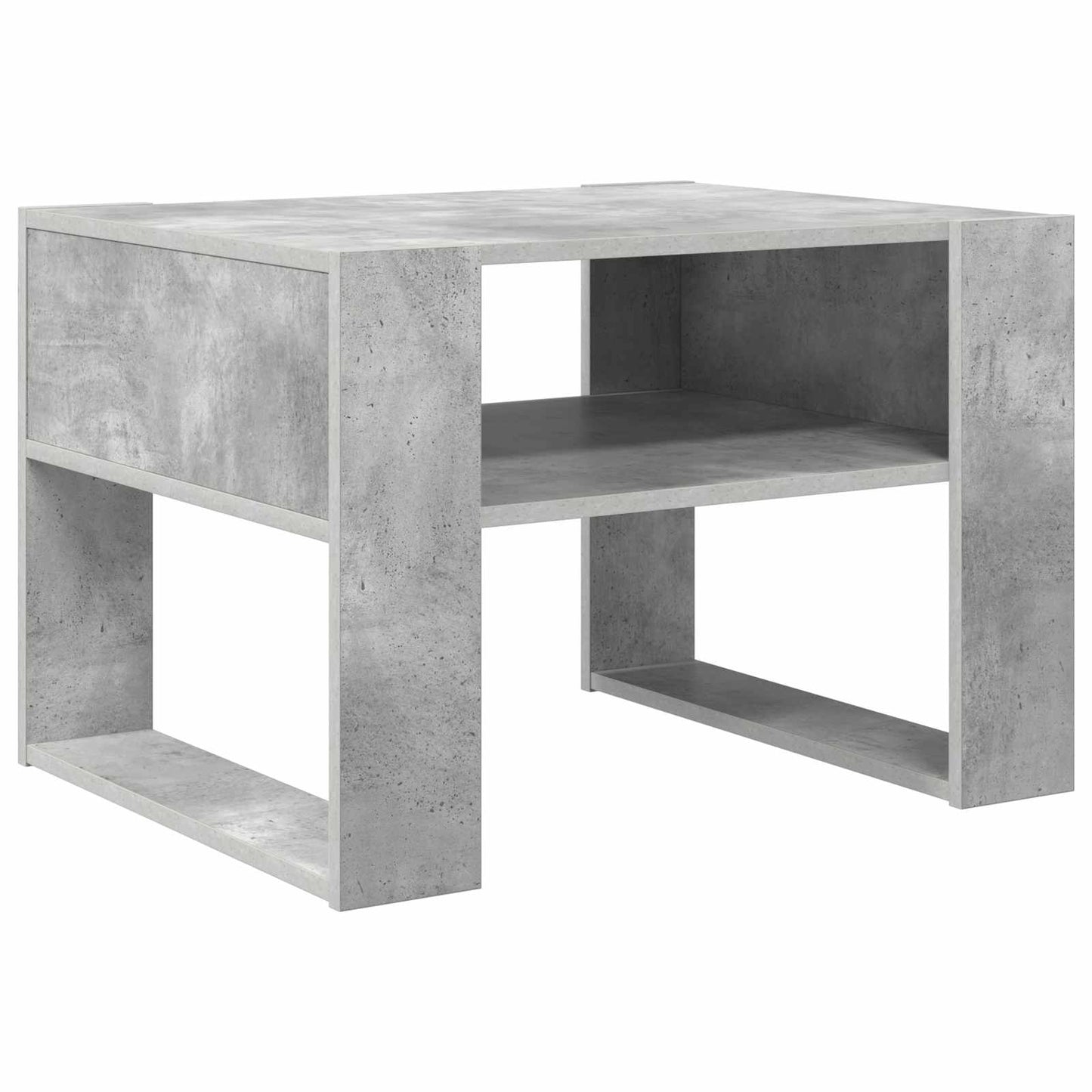 Salontafel met opslag Beton Grijs 66 x 53 x 45 cm Bewerkt hout is nu te koop bij PeponiXL, paradijselijk wonen!