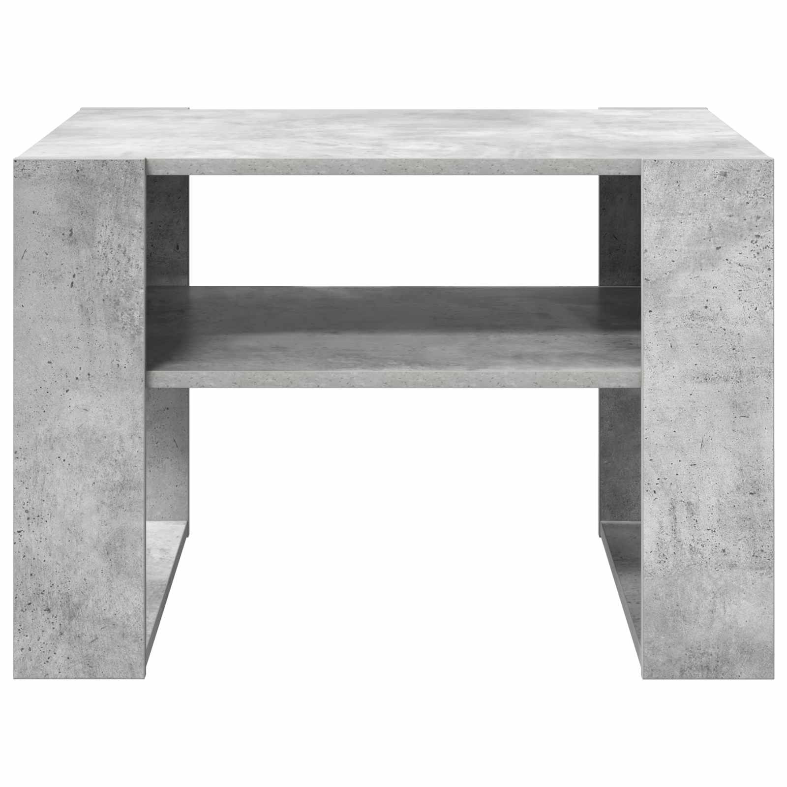 Salontafel met opslag Beton Grijs 66 x 53 x 45 cm Bewerkt hout is nu te koop bij PeponiXL, paradijselijk wonen!