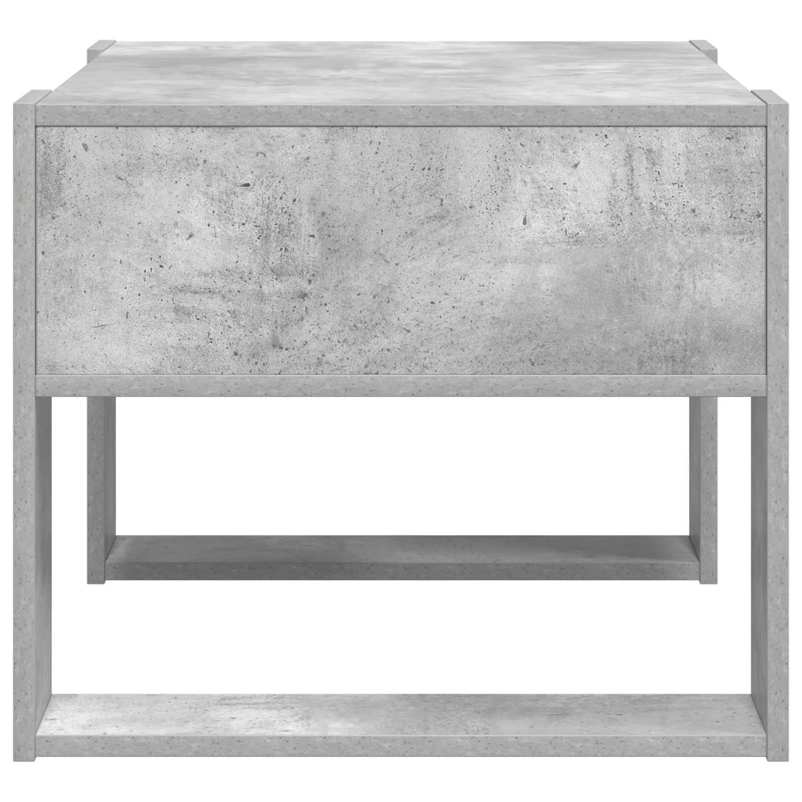 Salontafel met opslag Beton Grijs 66 x 53 x 45 cm Bewerkt hout is nu te koop bij PeponiXL, paradijselijk wonen!