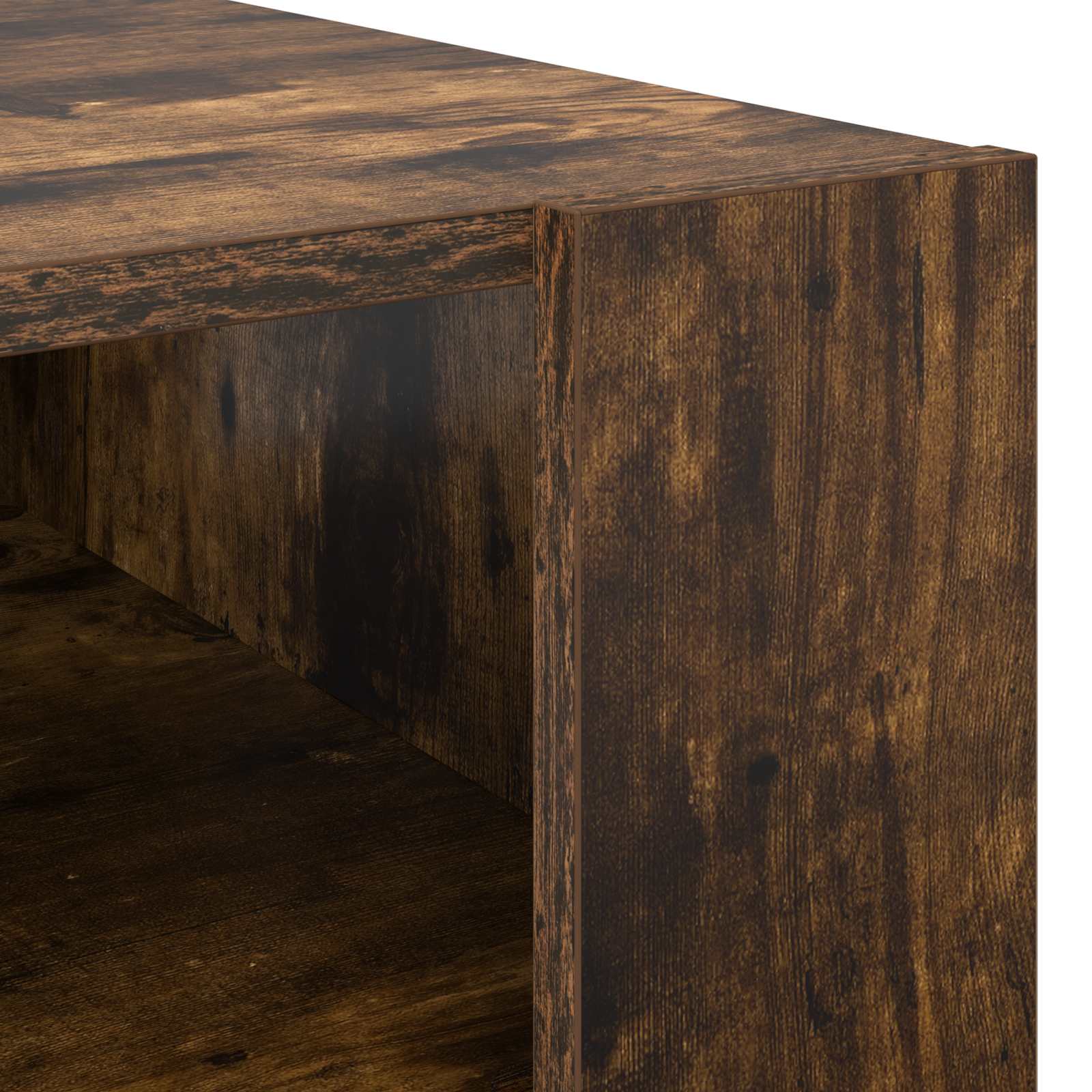 Salontafel Gerookt eiken 66 x 53 x 45 cm Bewerkt hout is nu te koop bij PeponiXL, paradijselijk wonen!