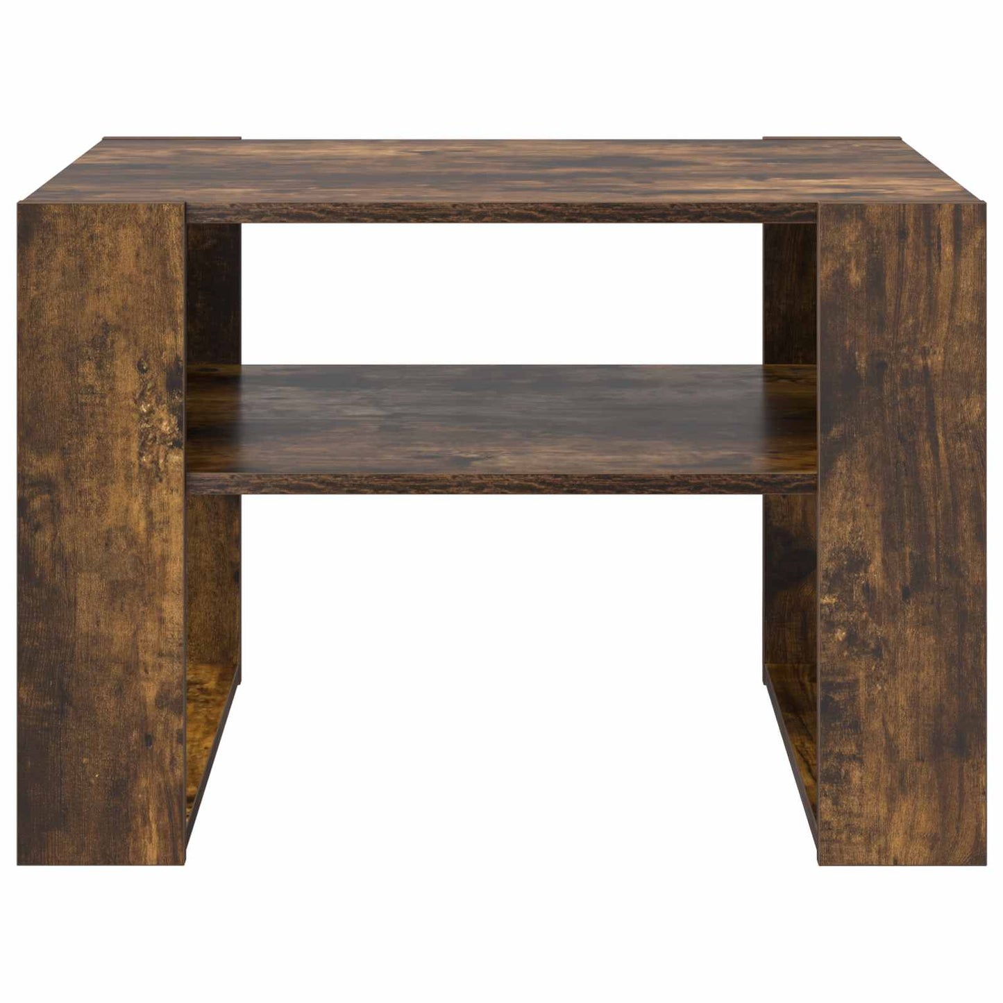 Salontafel Gerookt eiken 66 x 53 x 45 cm Bewerkt hout is nu te koop bij PeponiXL, paradijselijk wonen!