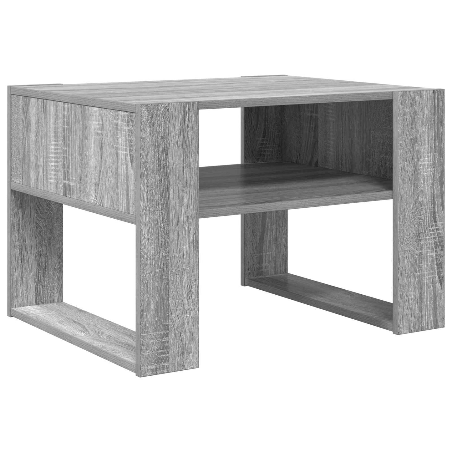 Salontafel met opslag Grijs Sonoma 66 x 53 x 45 cm Bewerkt hout is nu te koop bij PeponiXL, paradijselijk wonen!