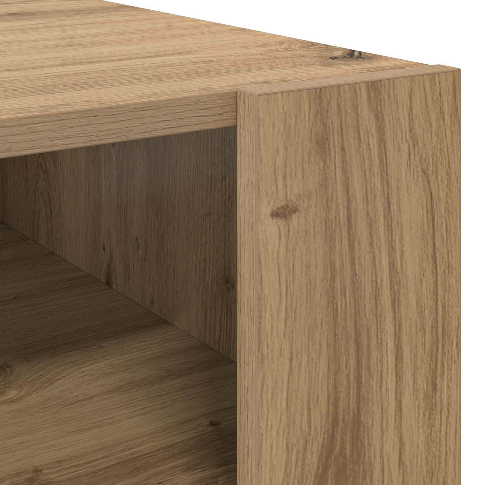 Salontafel Artisan Eiken 66 x 53 x 45 cm Bewerkt hout is nu te koop bij PeponiXL, paradijselijk wonen!