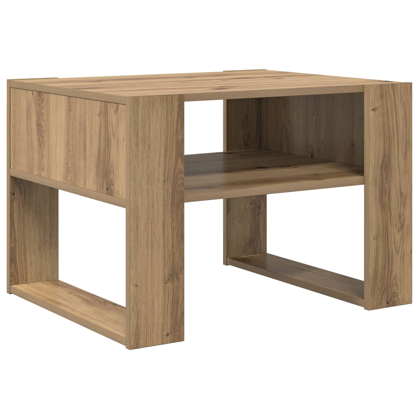 Salontafel Artisan Eiken 66 x 53 x 45 cm Bewerkt hout is nu te koop bij PeponiXL, paradijselijk wonen!