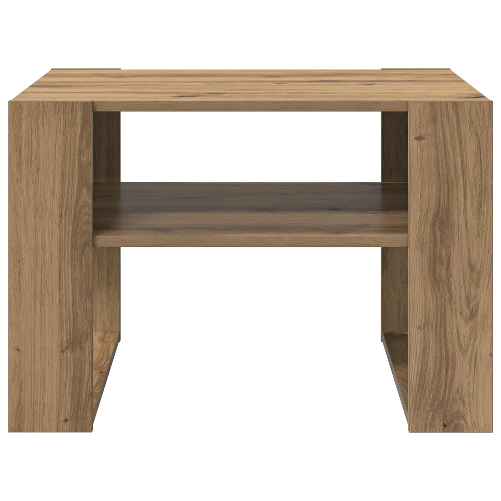 Salontafel Artisan Eiken 66 x 53 x 45 cm Bewerkt hout is nu te koop bij PeponiXL, paradijselijk wonen!
