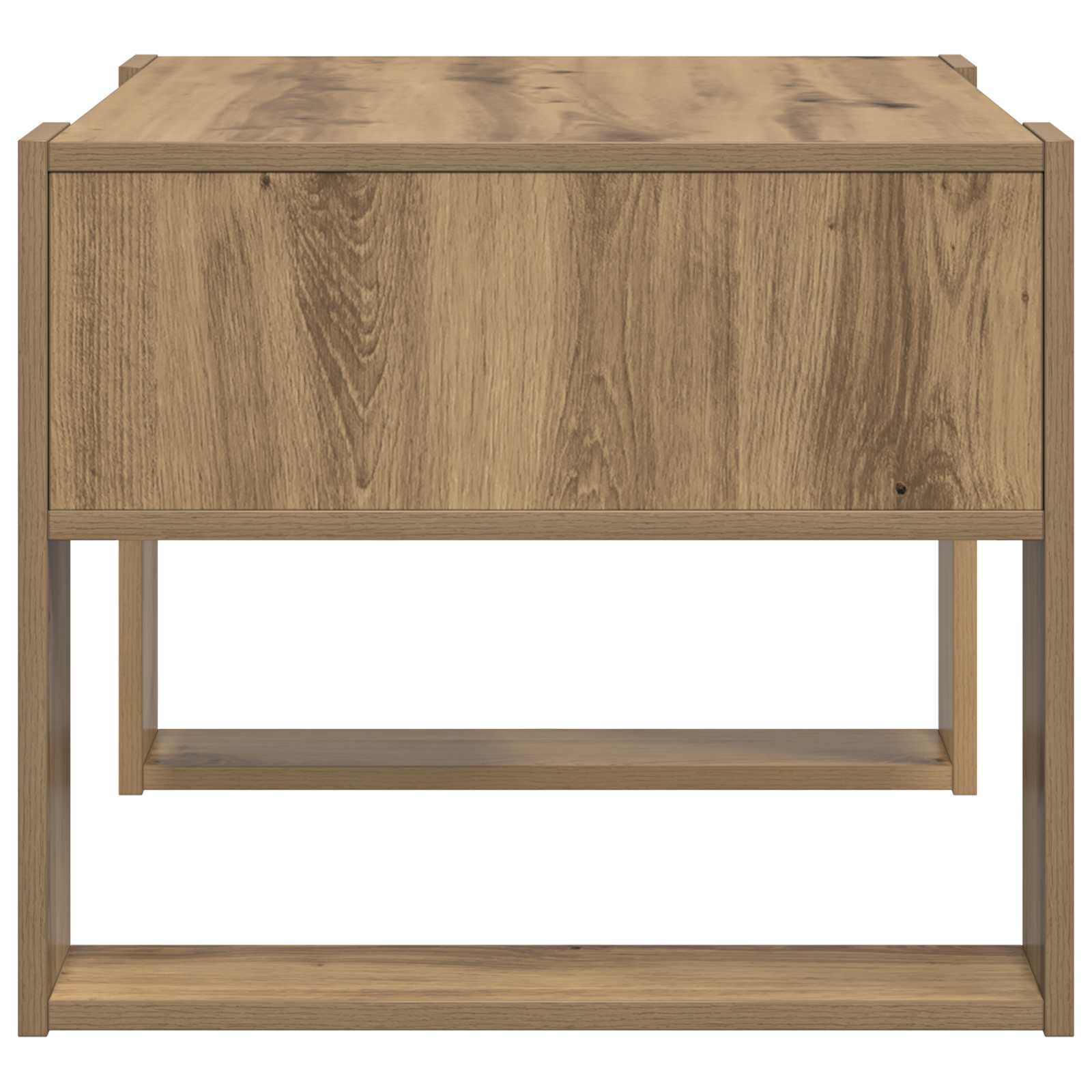 Salontafel Artisan Eiken 66 x 53 x 45 cm Bewerkt hout is nu te koop bij PeponiXL, paradijselijk wonen!