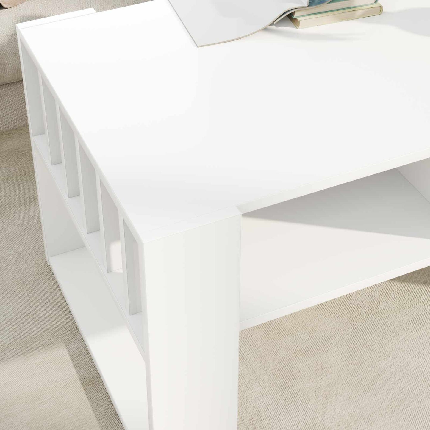Salontafel Wit 92 x 49,5 x 45 cm Bewerkt hout is nu te koop bij PeponiXL, paradijselijk wonen!