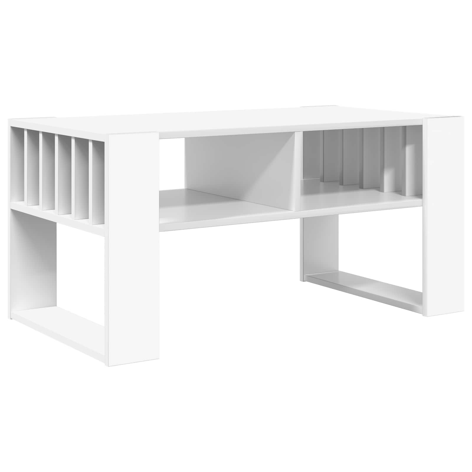 Salontafel Wit 92 x 49,5 x 45 cm Bewerkt hout is nu te koop bij PeponiXL, paradijselijk wonen!