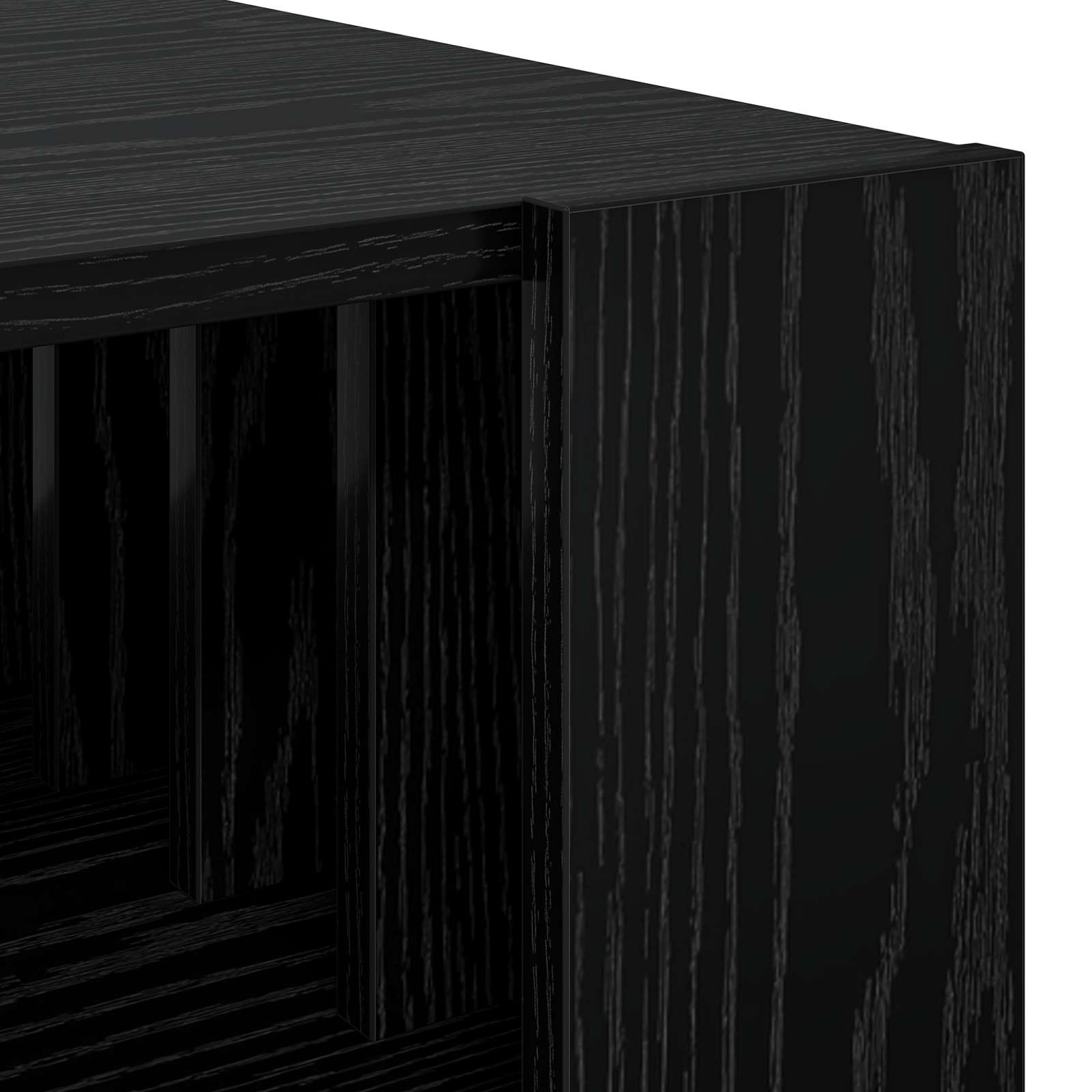 Salontafel Zwart Eiken 92 x 49,5 x 45 cm Bewerkt hout is nu te koop bij PeponiXL, paradijselijk wonen!