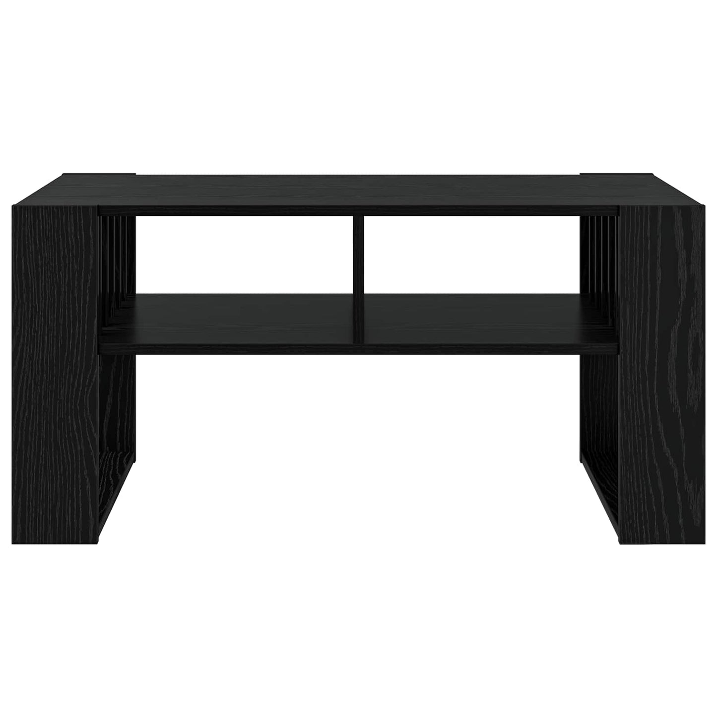 Salontafel Zwart Eiken 92 x 49,5 x 45 cm Bewerkt hout is nu te koop bij PeponiXL, paradijselijk wonen!