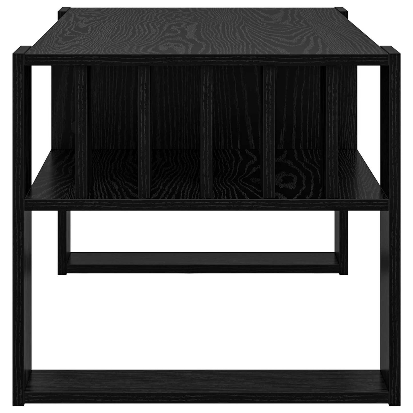 Salontafel Zwart Eiken 92 x 49,5 x 45 cm Bewerkt hout is nu te koop bij PeponiXL, paradijselijk wonen!